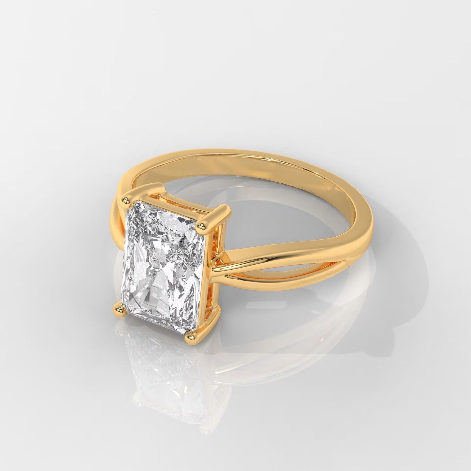Radaint Cut Infinty Engagement Ring