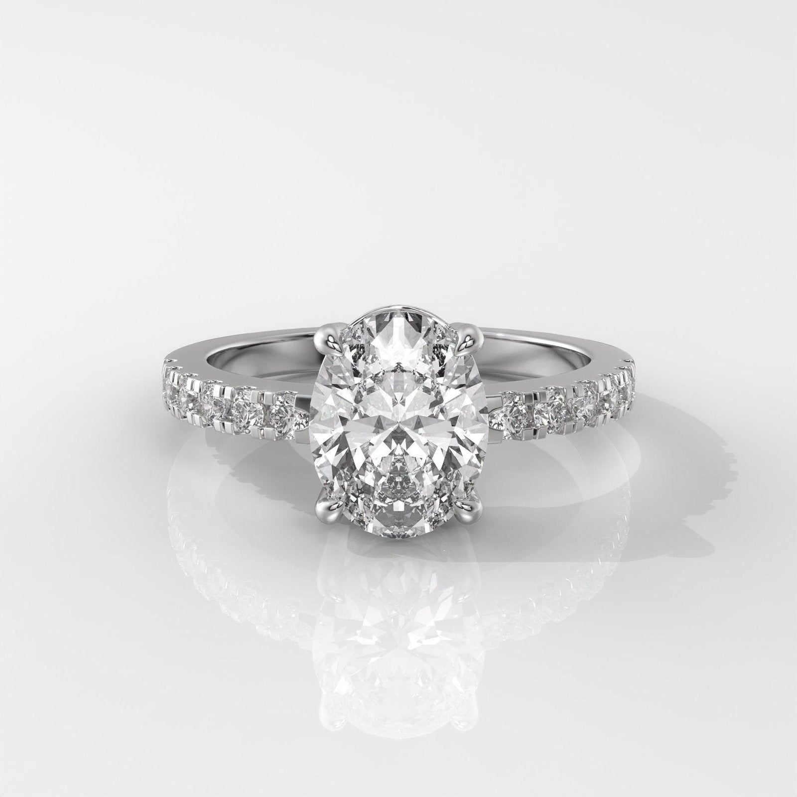 Oval Brilliant Cut Engagement Ring