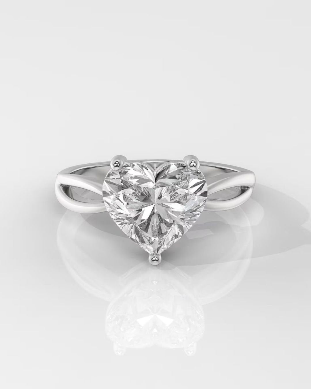 Heart Brlliant Cut Engagement Ring