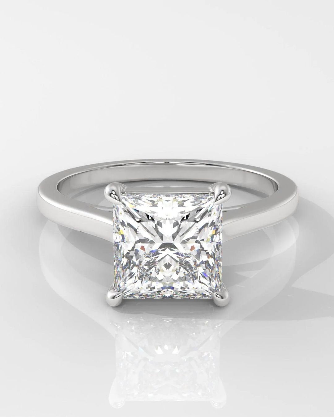 Princess Cut Lab Grown Diamond Engagement Ring