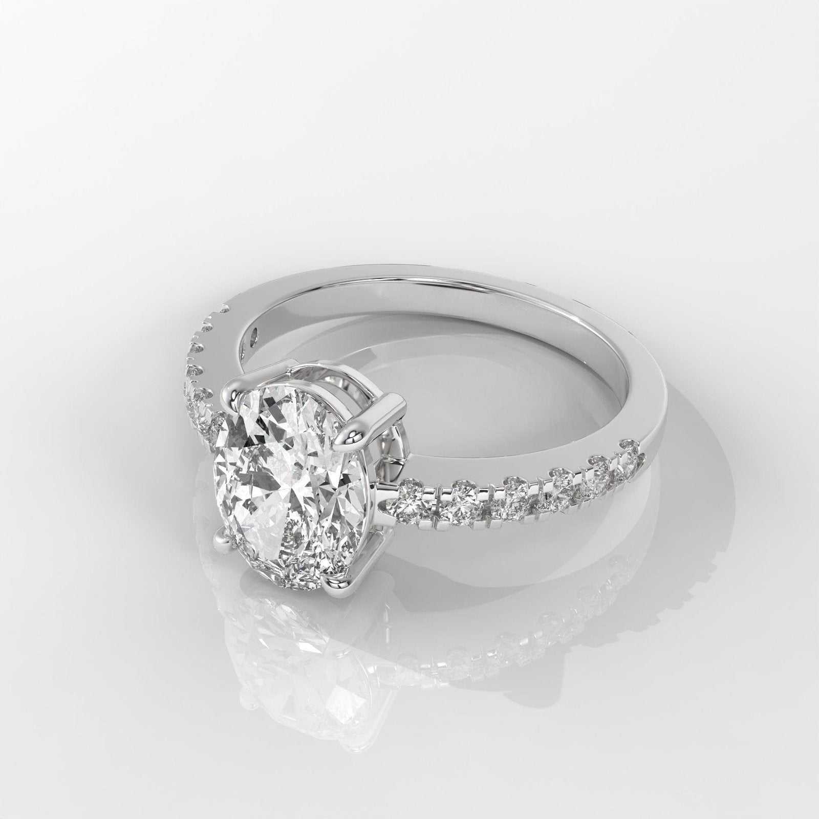 Oval Brilliant Cut Engagement Ring