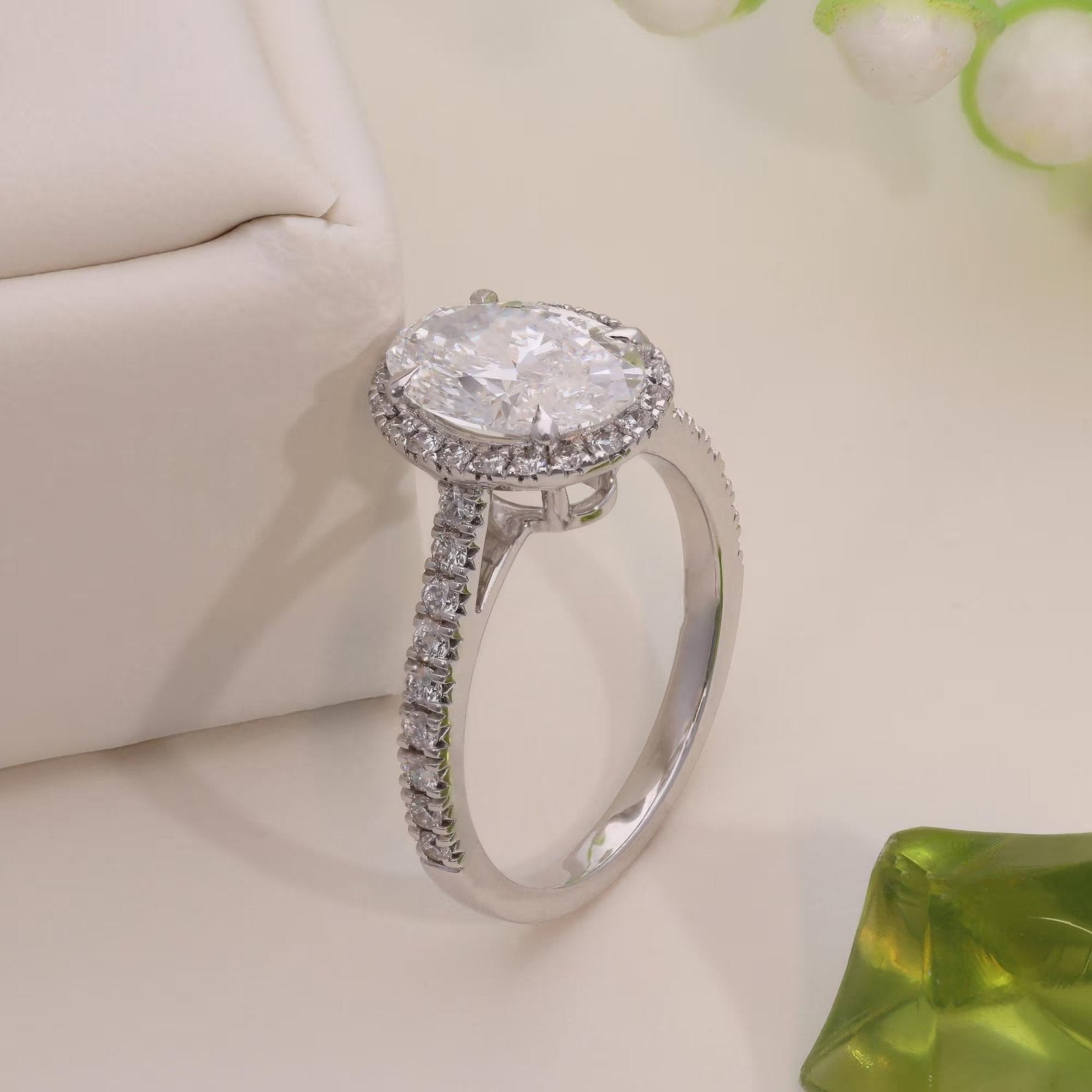 Oval Halo Engagement Ring