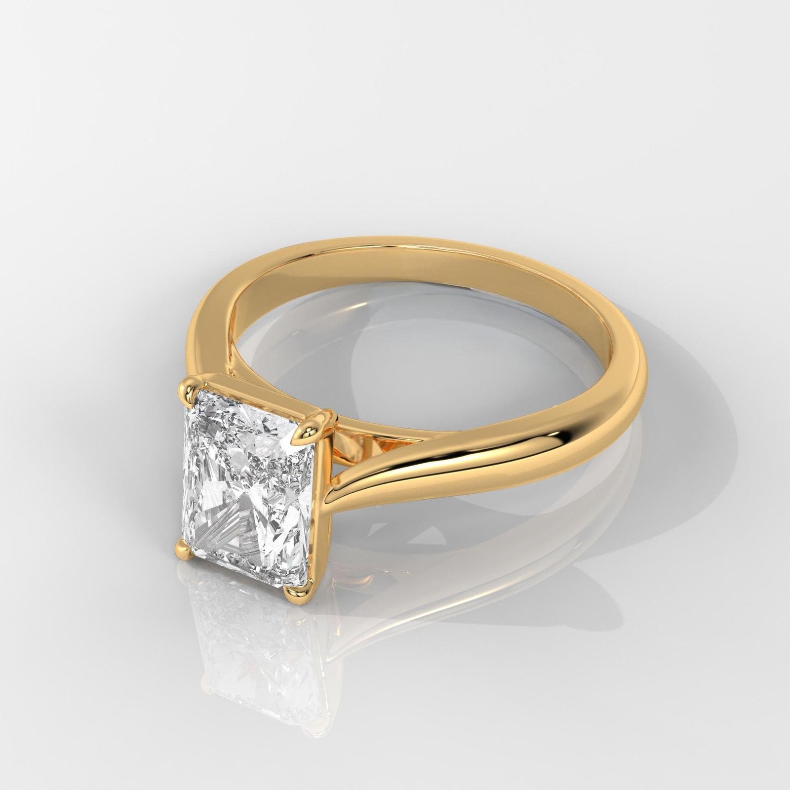 Radiant Cut Lab-Grown Diamond Solitaire Ring
