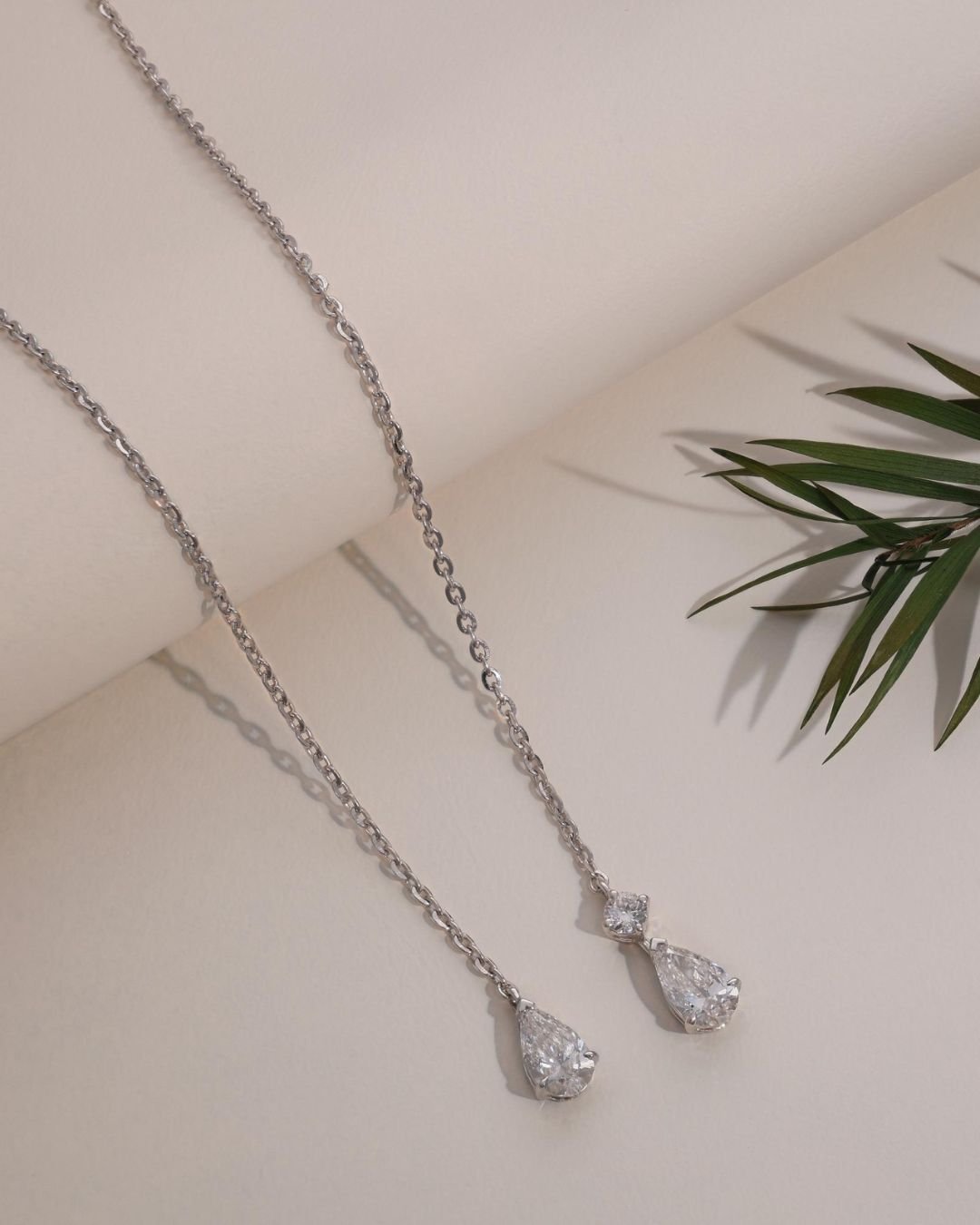 Pear Cut Lariat Necklace