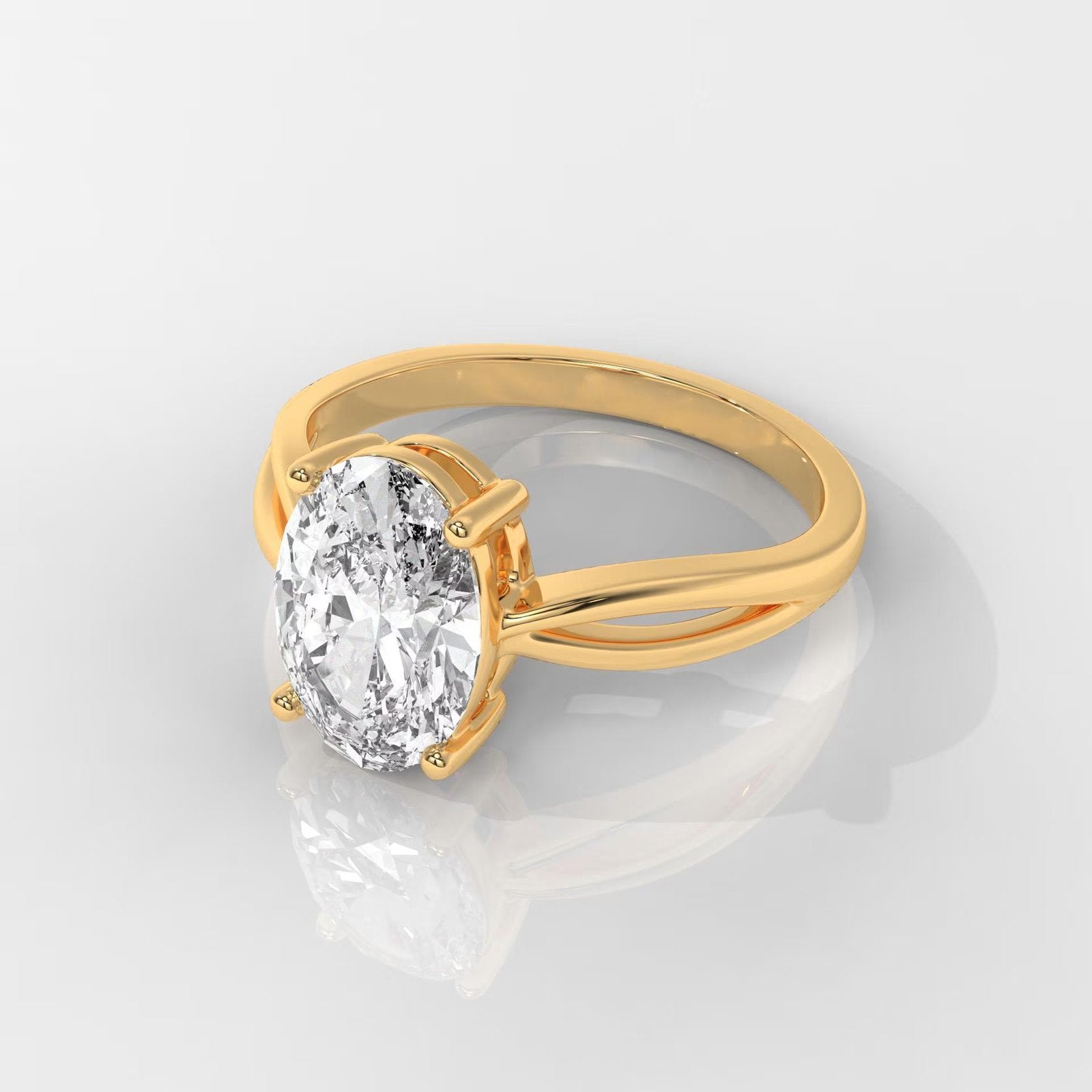 Oval Cut Infinty Engagement Ring