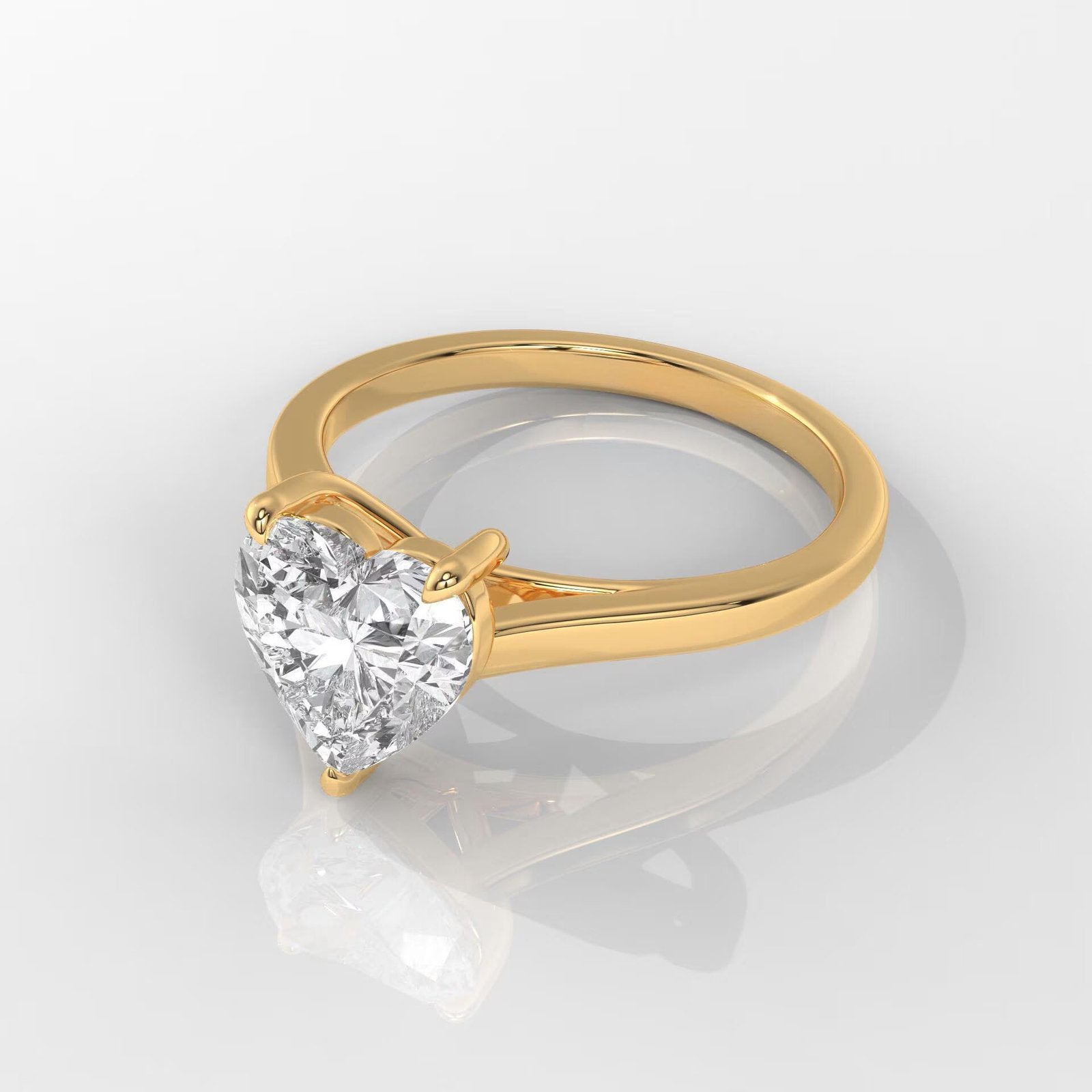 Heart Cut Lab Grown Diamond Engagement Ring