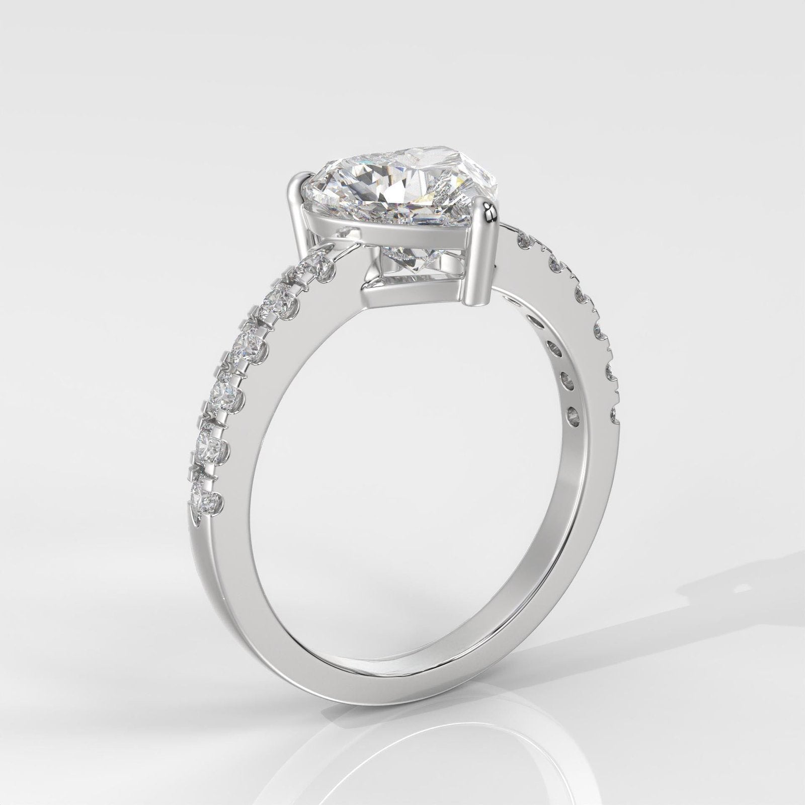 Heart Brilliant Cut Engagement Ring