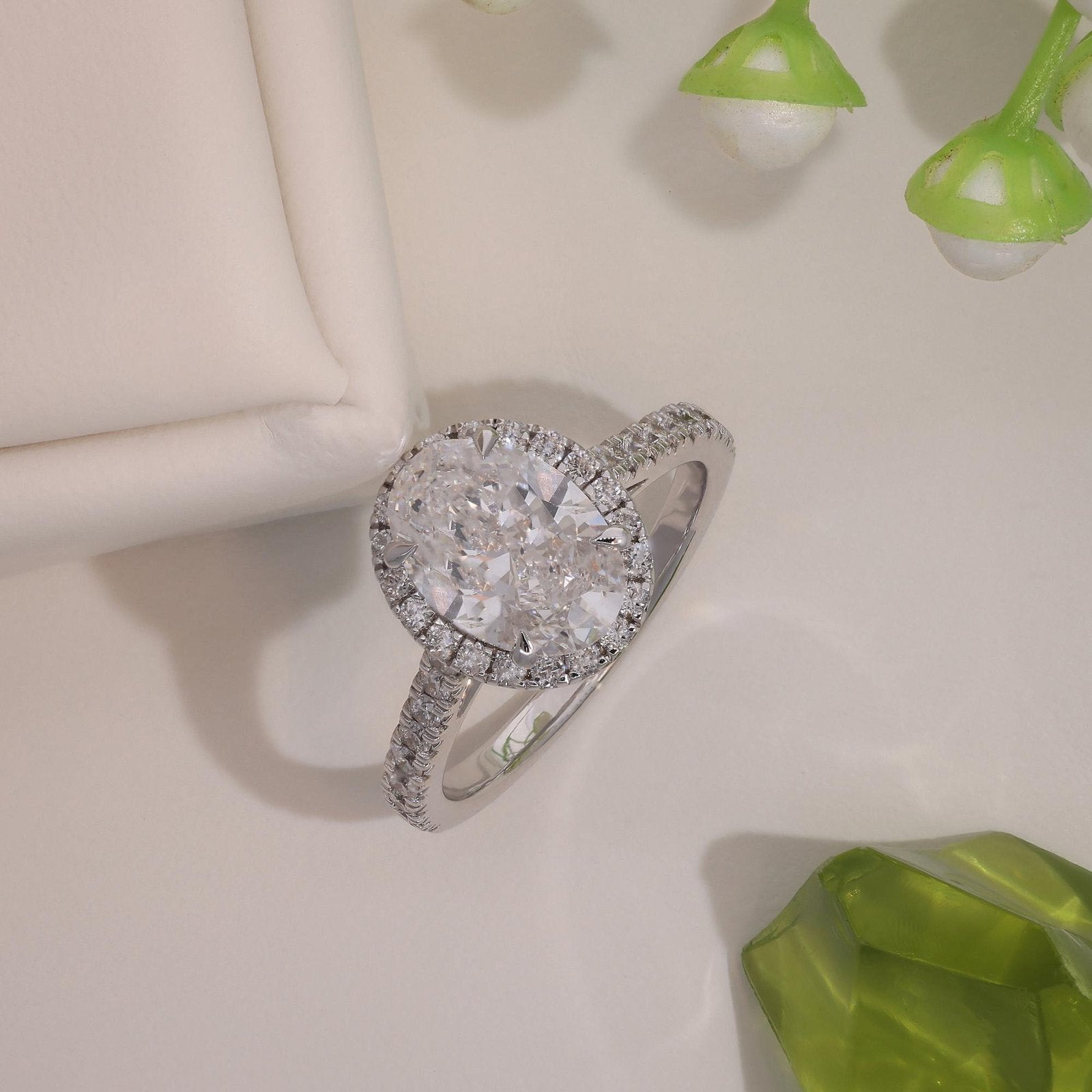 Oval Halo Engagement Ring