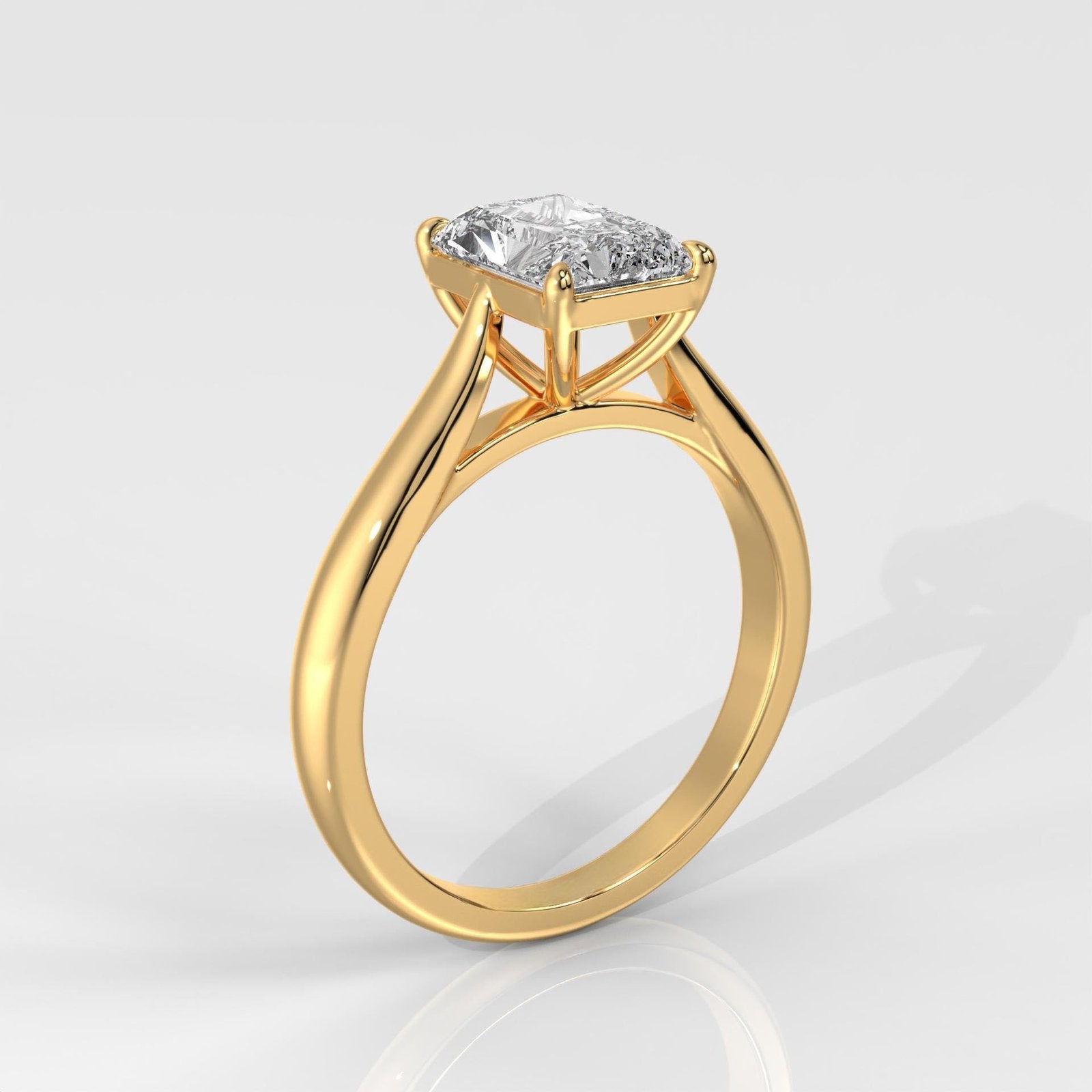 Radiant Cut Lab-Grown Diamond Solitaire Ring