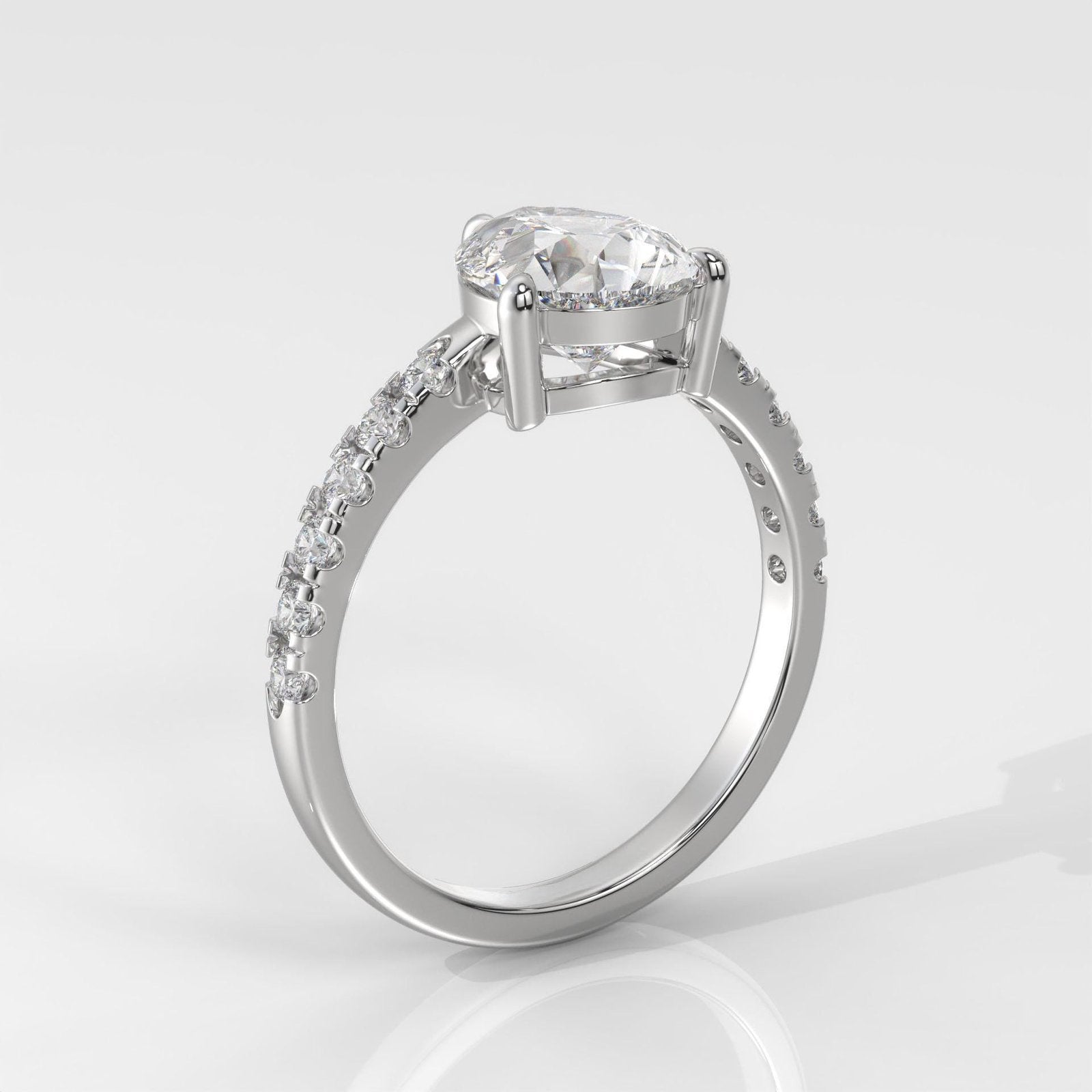 Square Cushion Cut Engagement Ring