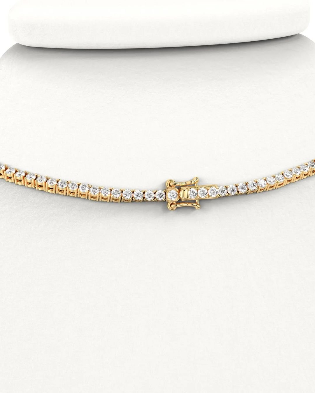 Round Brilliant Cut Tennis Necklace