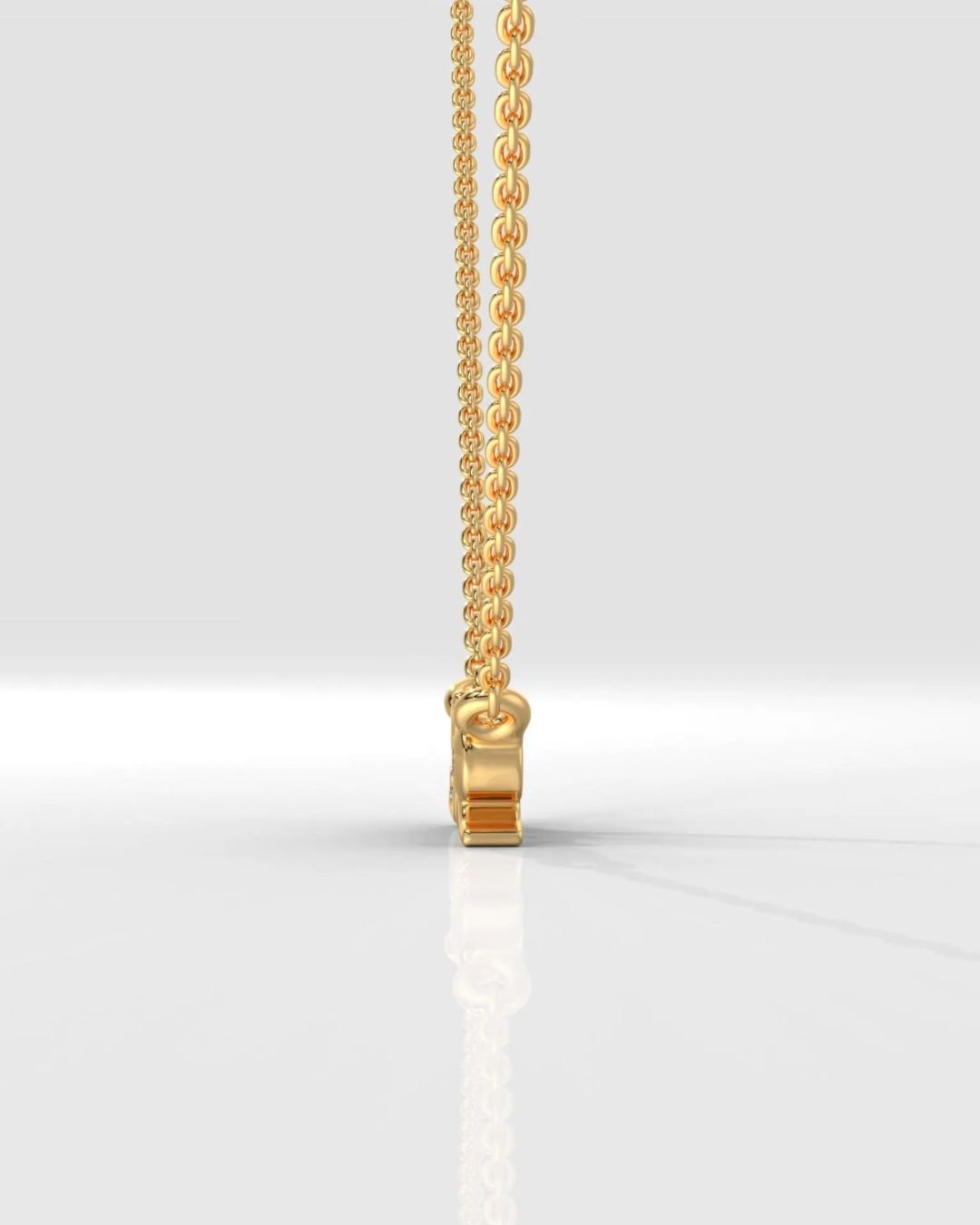 Love Initial Lab Grown Diamond Necklace
