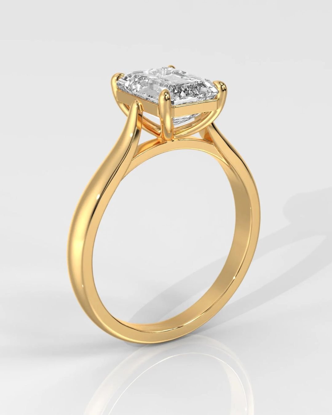 Radiant Cut Lab Grown Diamond Engagement Ring
