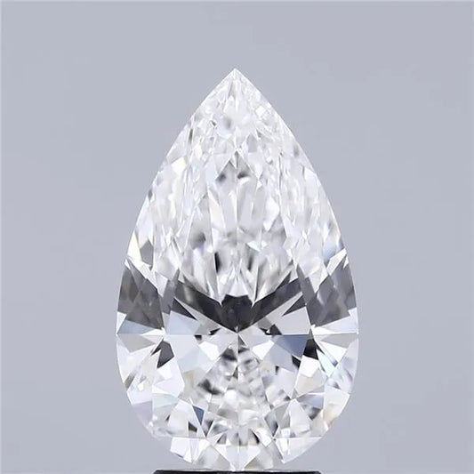 3.20ct Pear Lab Grown Diamond (Colour E, Clarity VVS2, IGI Certified)