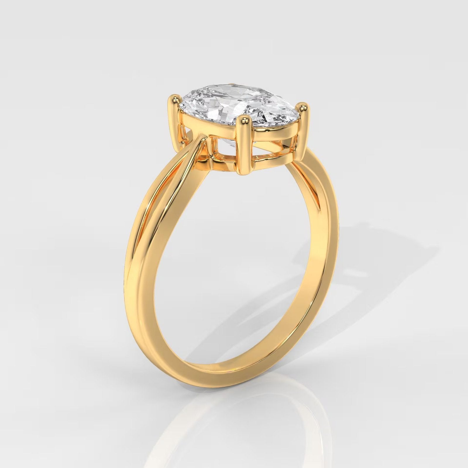 Oval Cut Infinty Engagement Ring