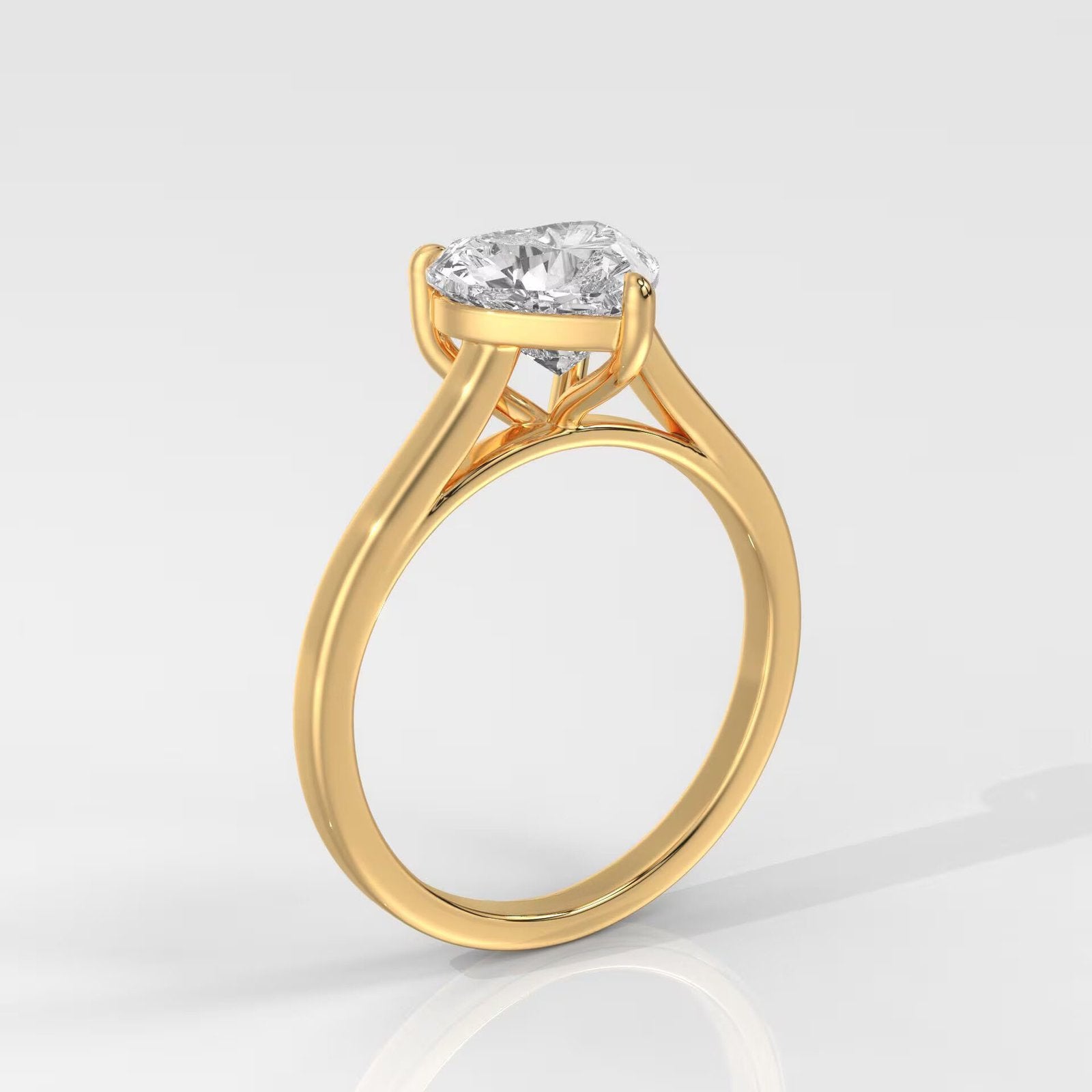 Heart Cut Lab Grown Diamond Engagement Ring