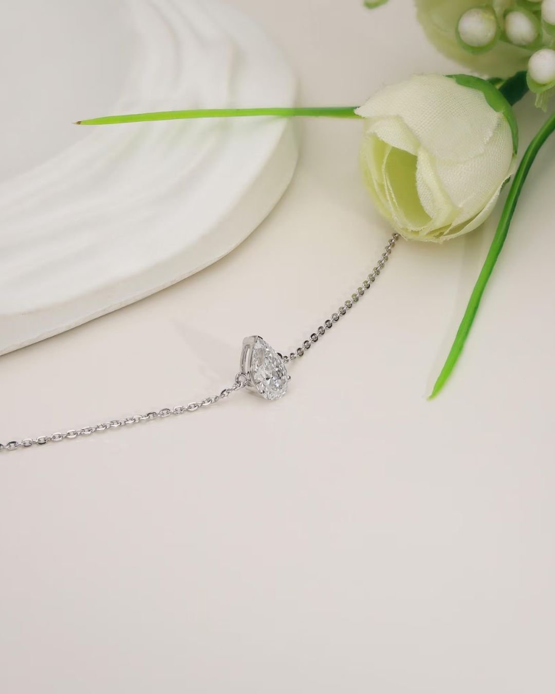 Pear Solitaire Bracelet