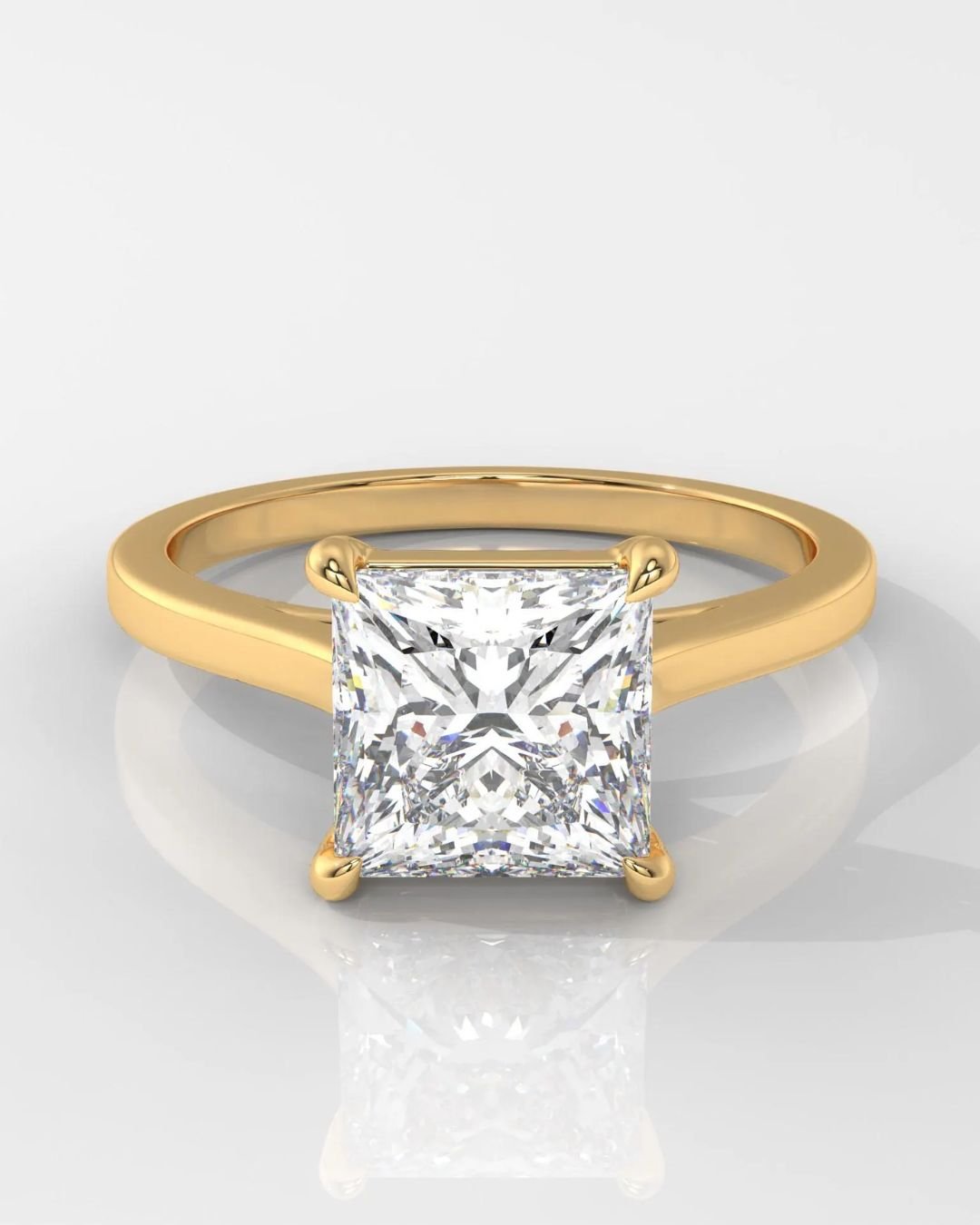 Princess Cut Lab Grown Diamond Engagement Ring