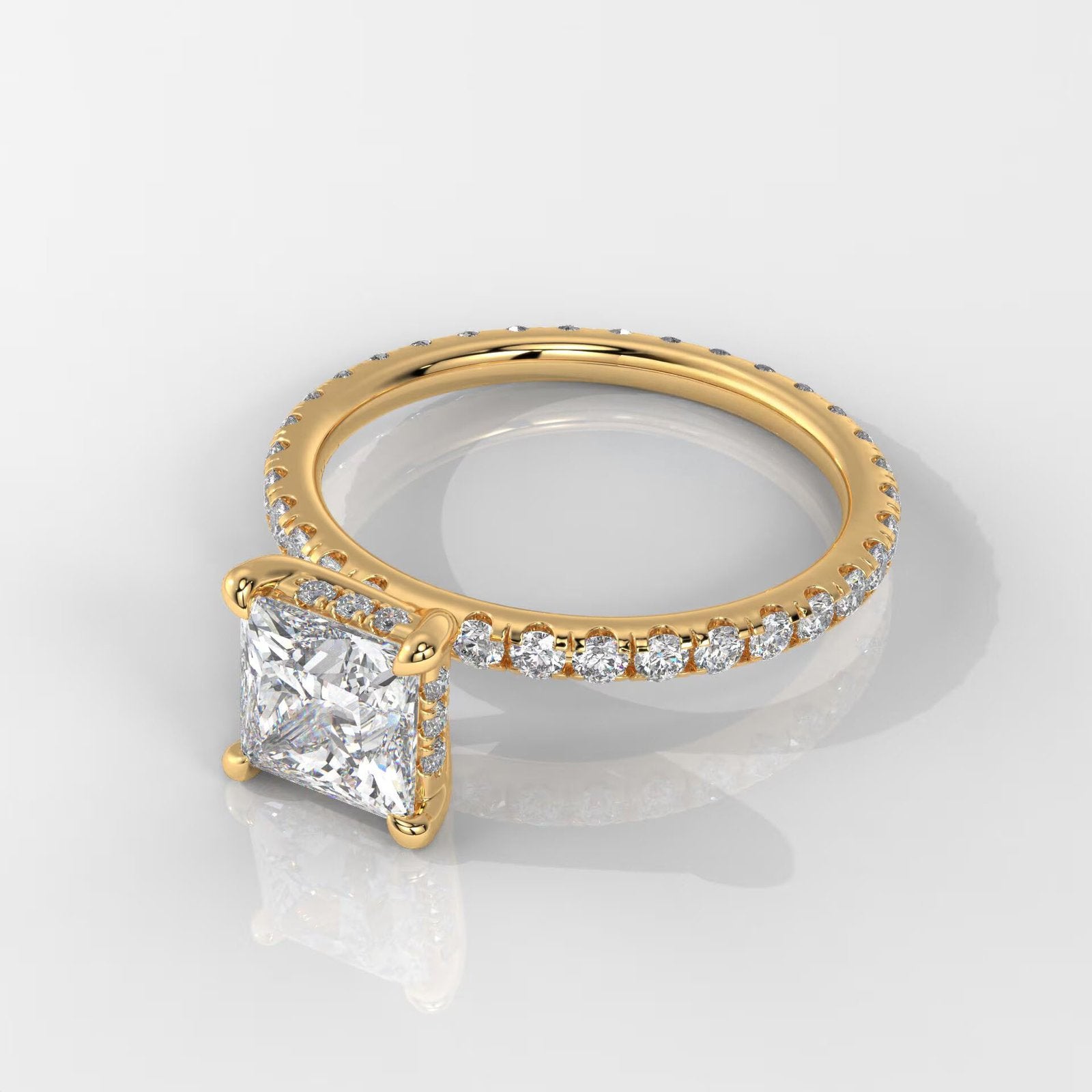 Princess Cut Halo Engagement Ring