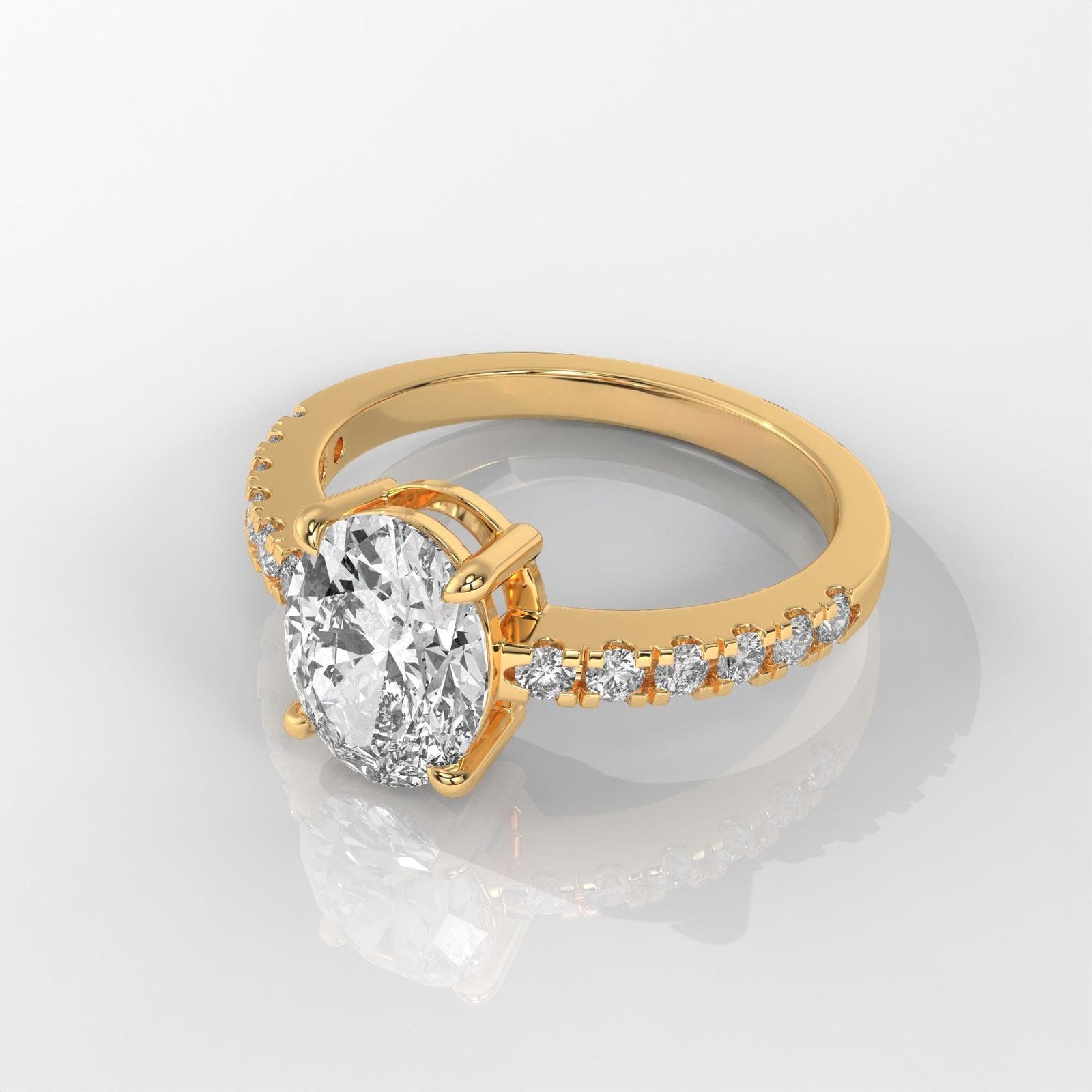 Oval Brilliant Cut Engagement Ring