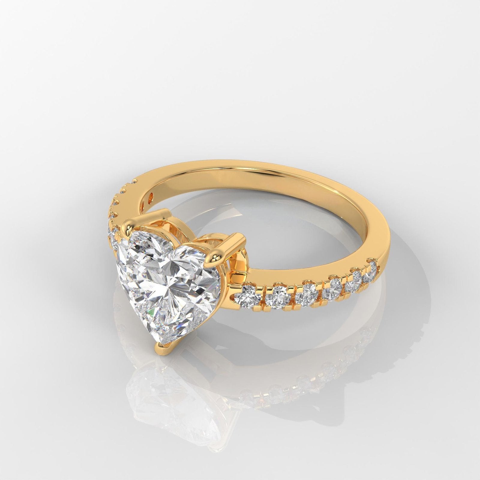 Heart Brilliant Cut Engagement Ring