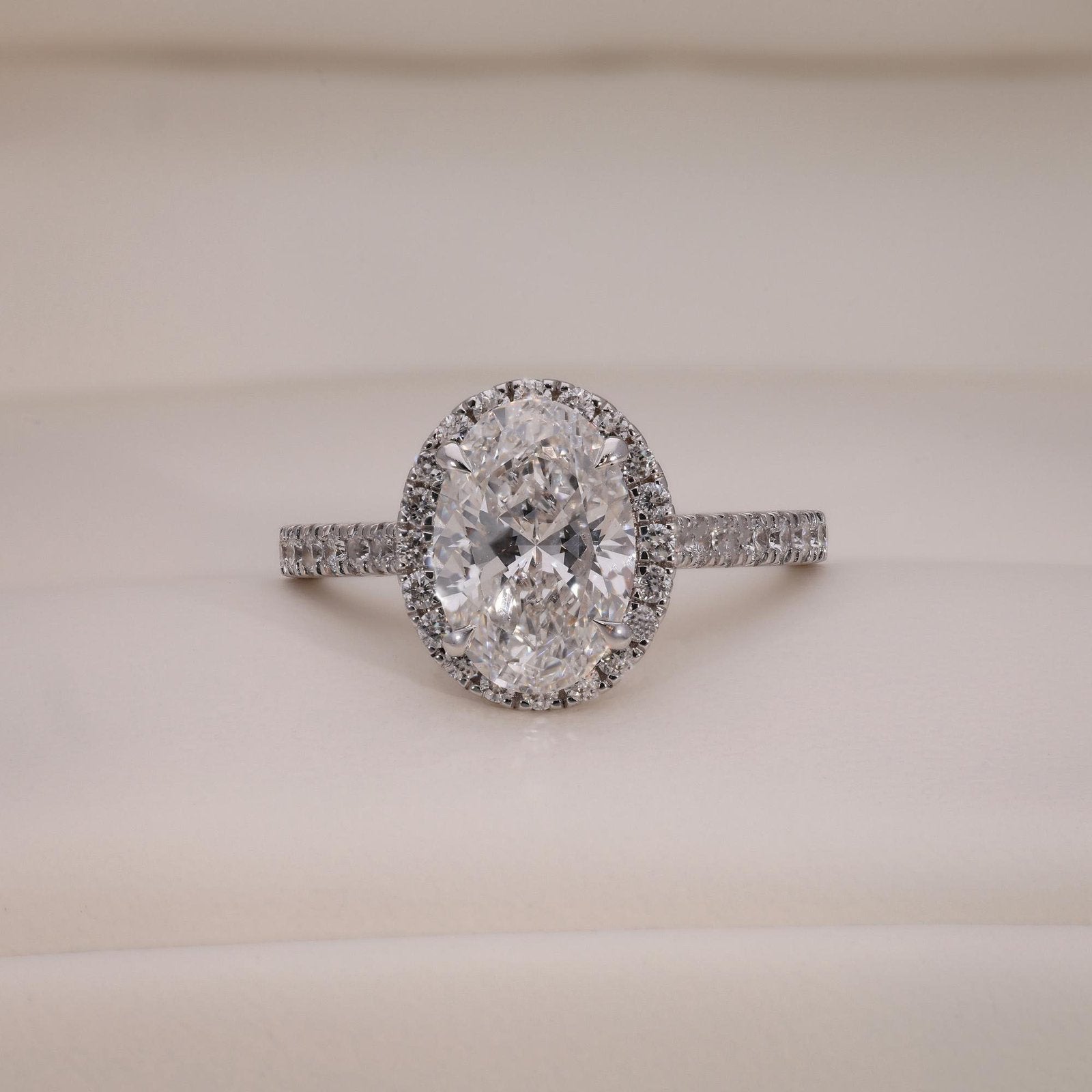 Oval Halo Engagement Ring