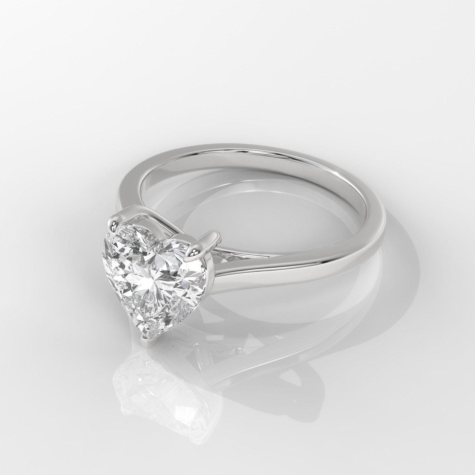 Heart Cut Lab Grown Diamond Engagement Ring