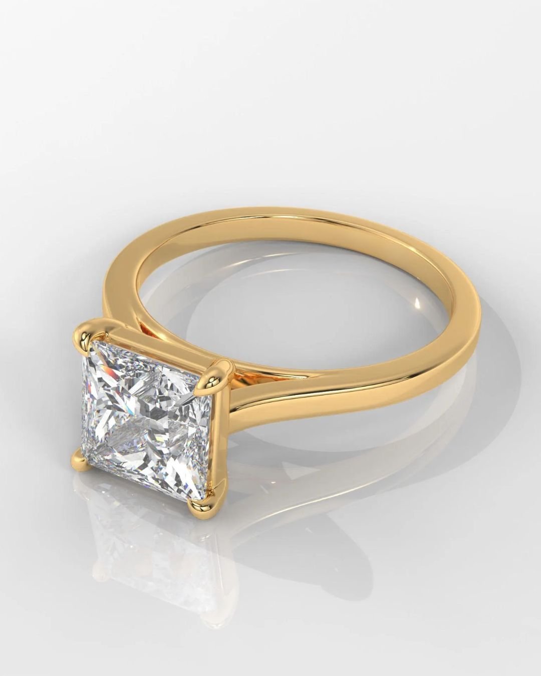 Princess Cut Lab Grown Diamond Engagement Ring