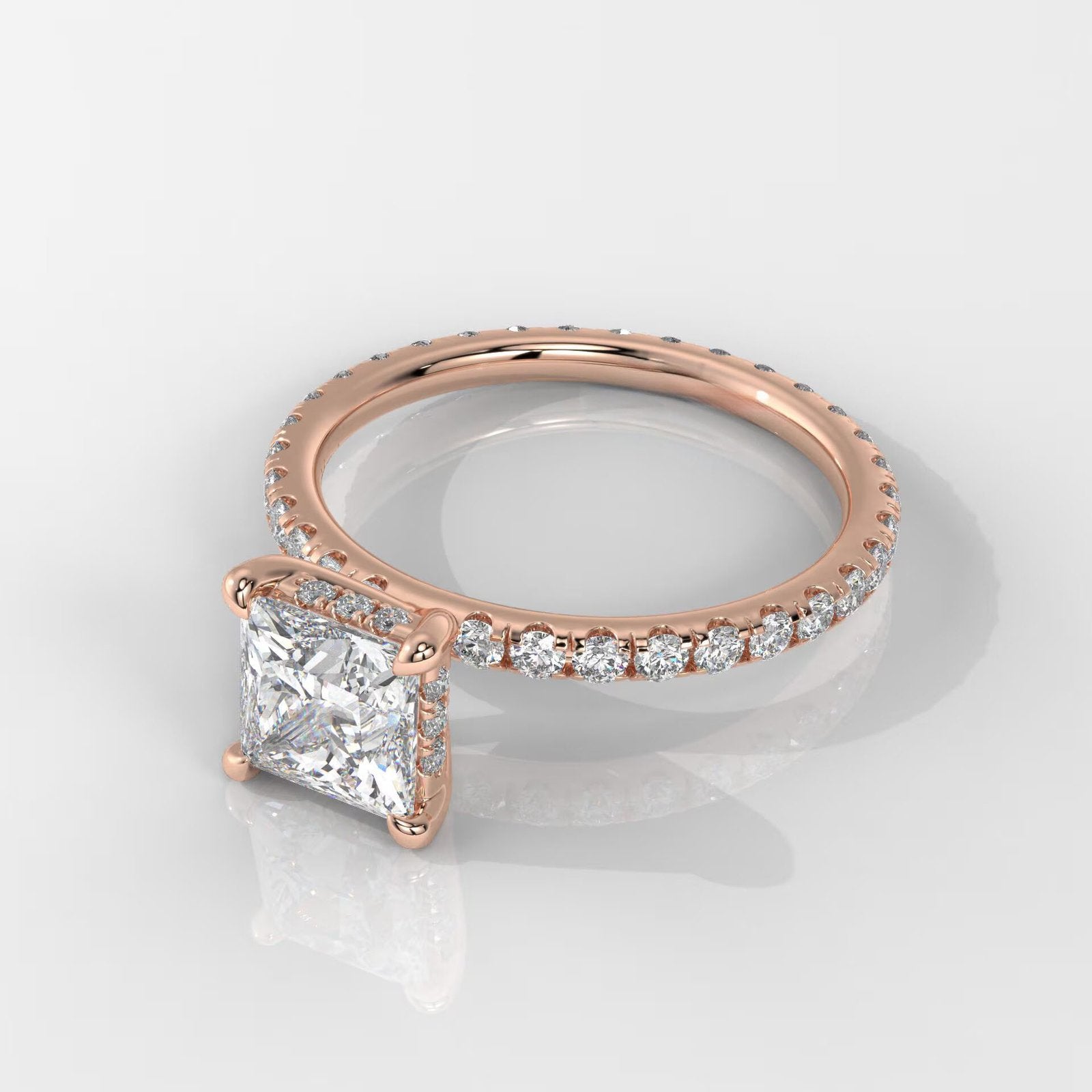 Princess Cut Halo Engagement Ring