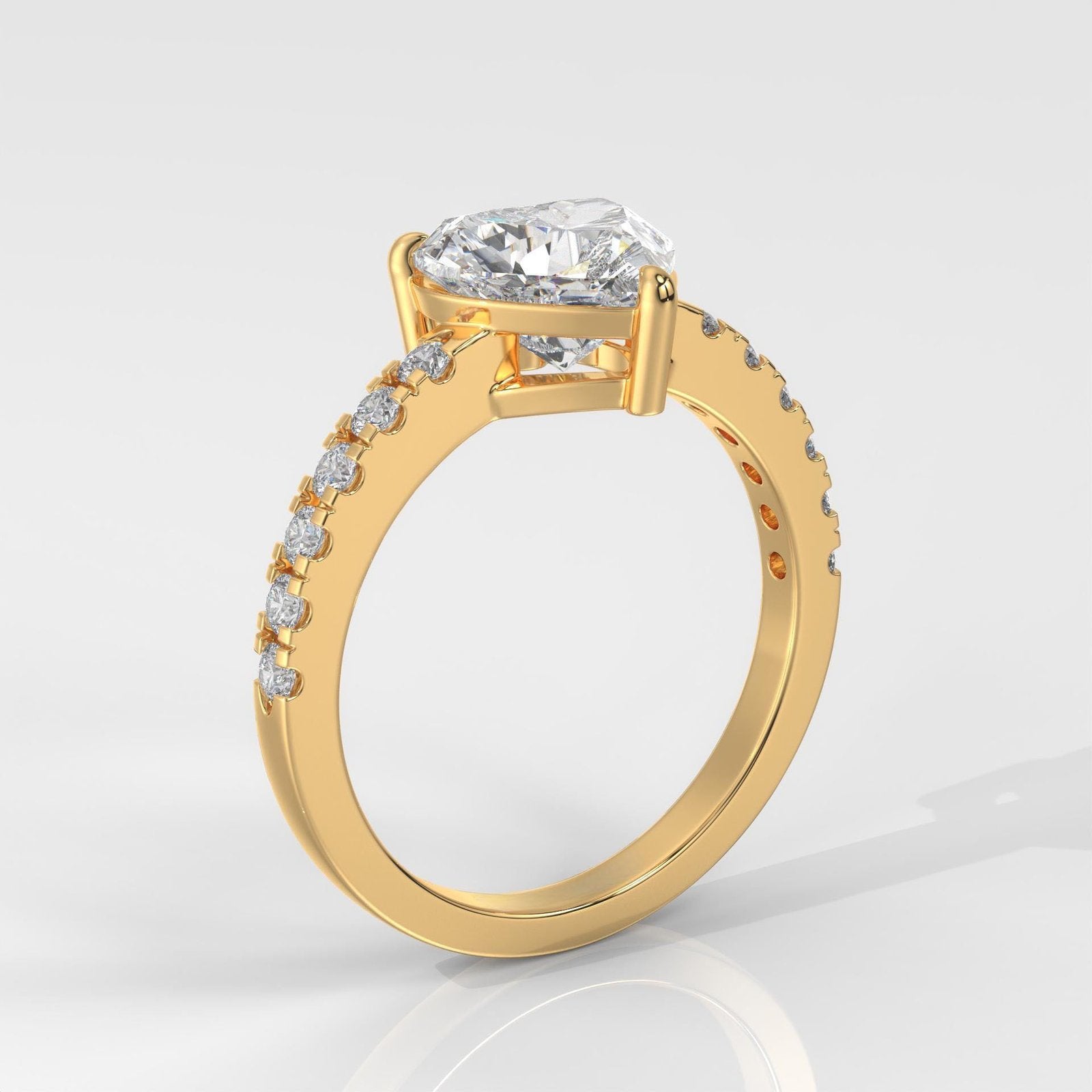 Heart Brilliant Cut Engagement Ring