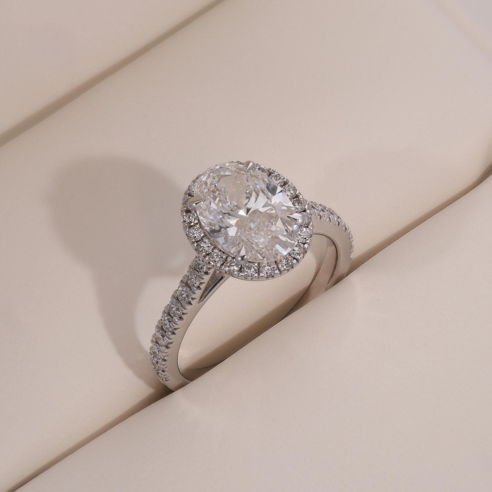 Oval Halo Engagement Ring