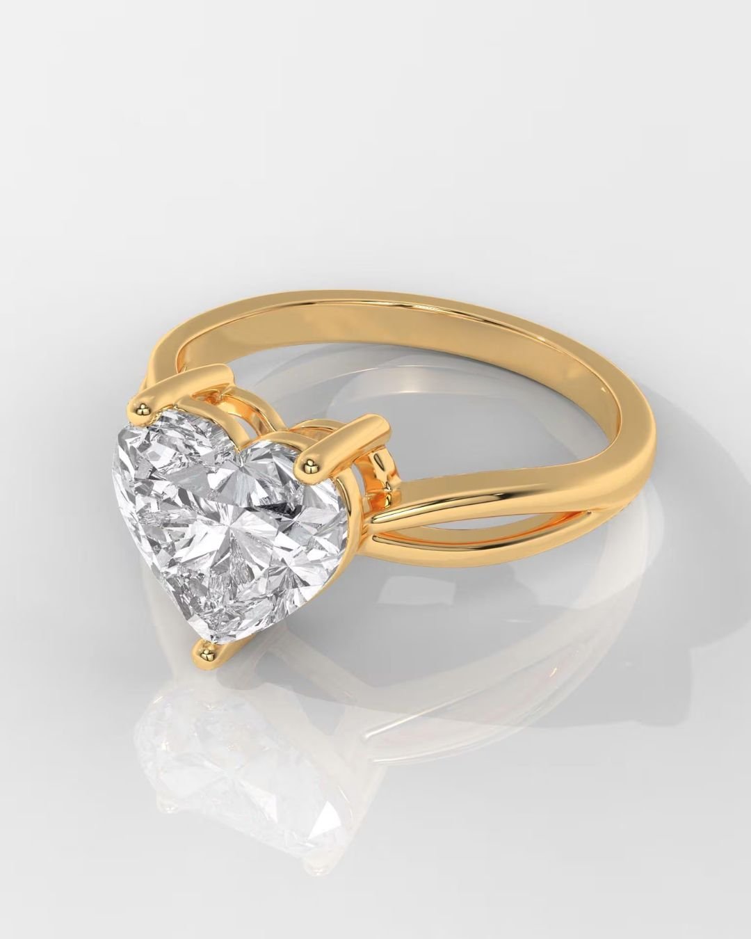 Heart Brlliant Cut Engagement Ring