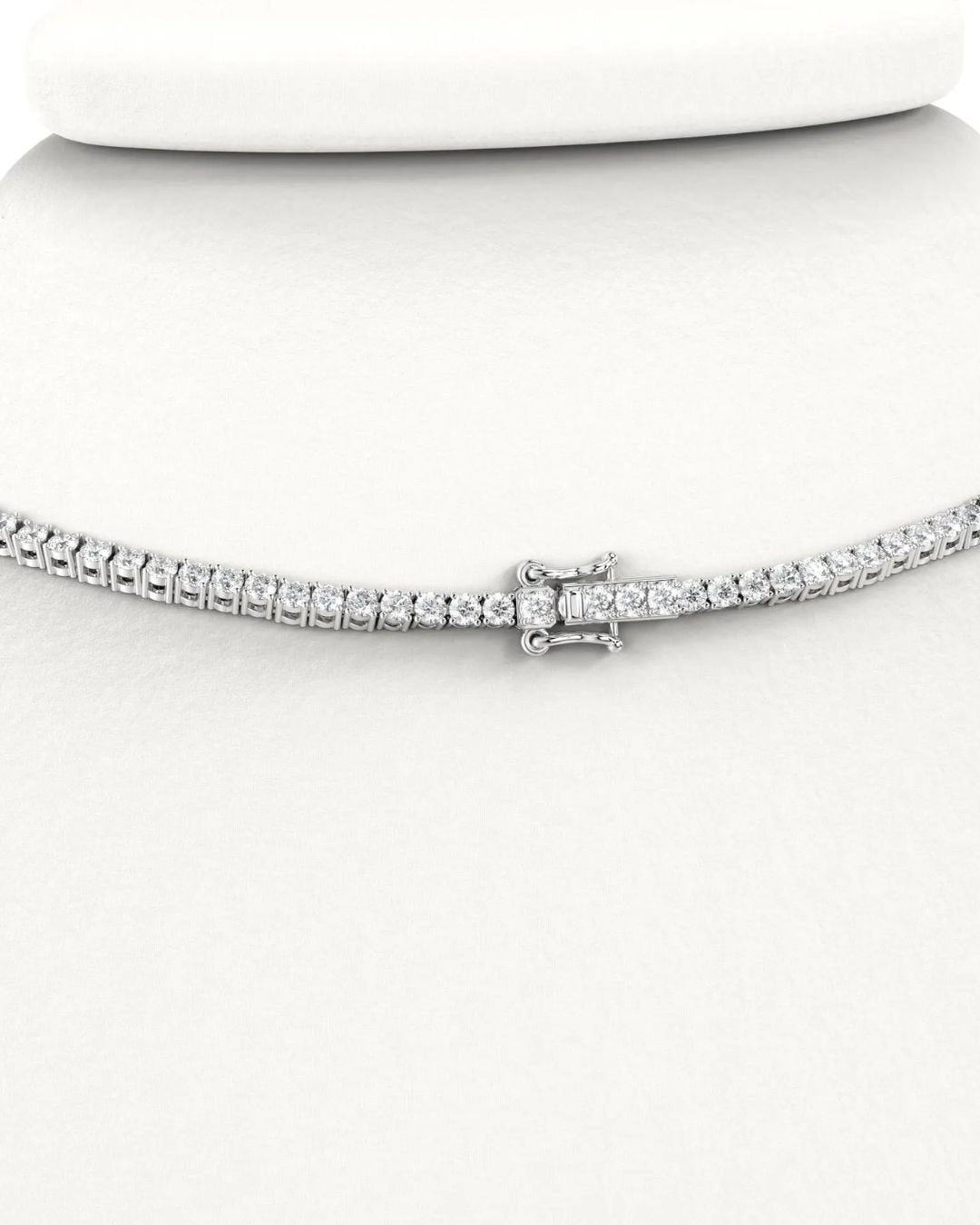 Round Brilliant Cut Tennis Necklace