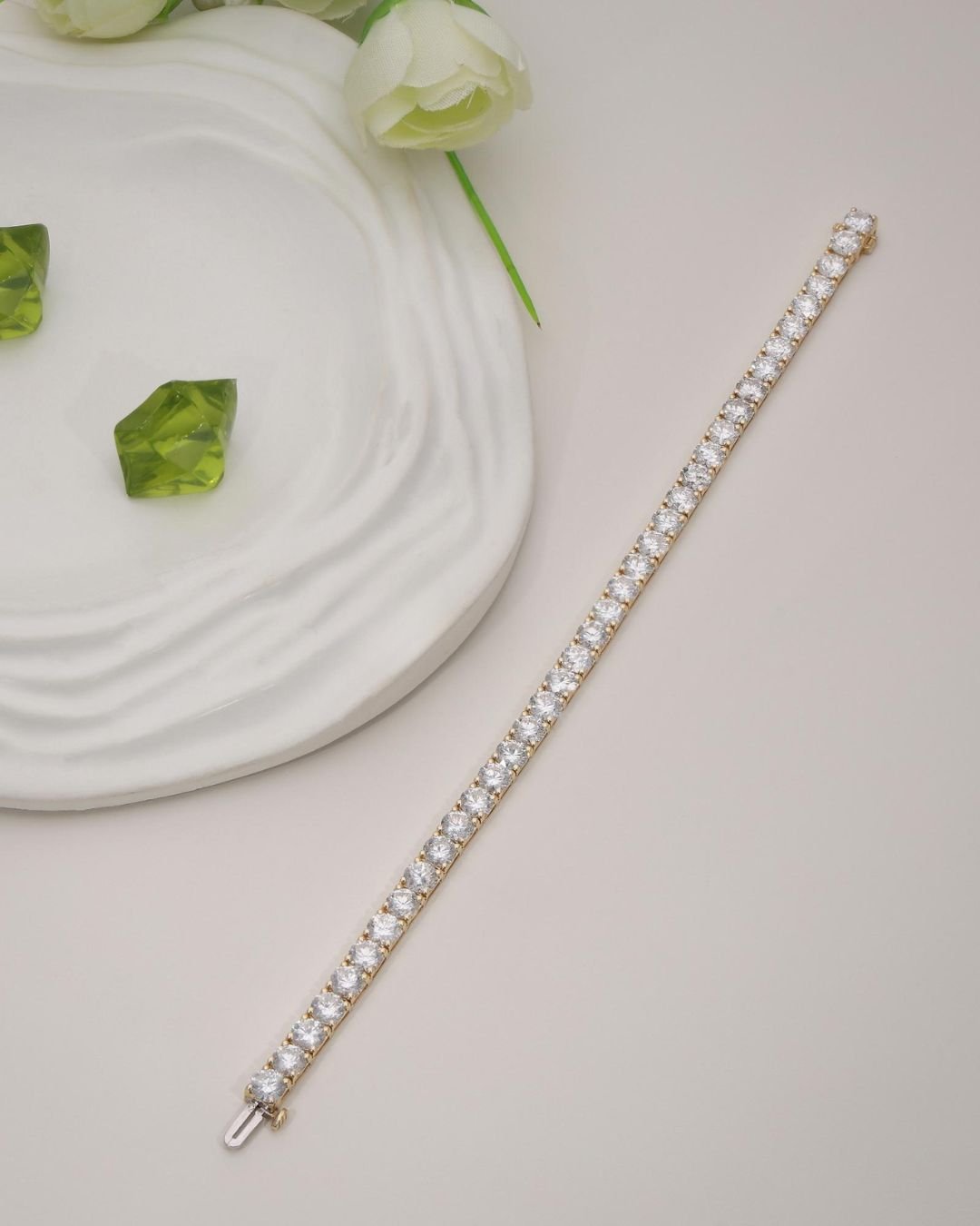 Round Brilliant Cut Lab Grown Diamond Tennis Bracelet
