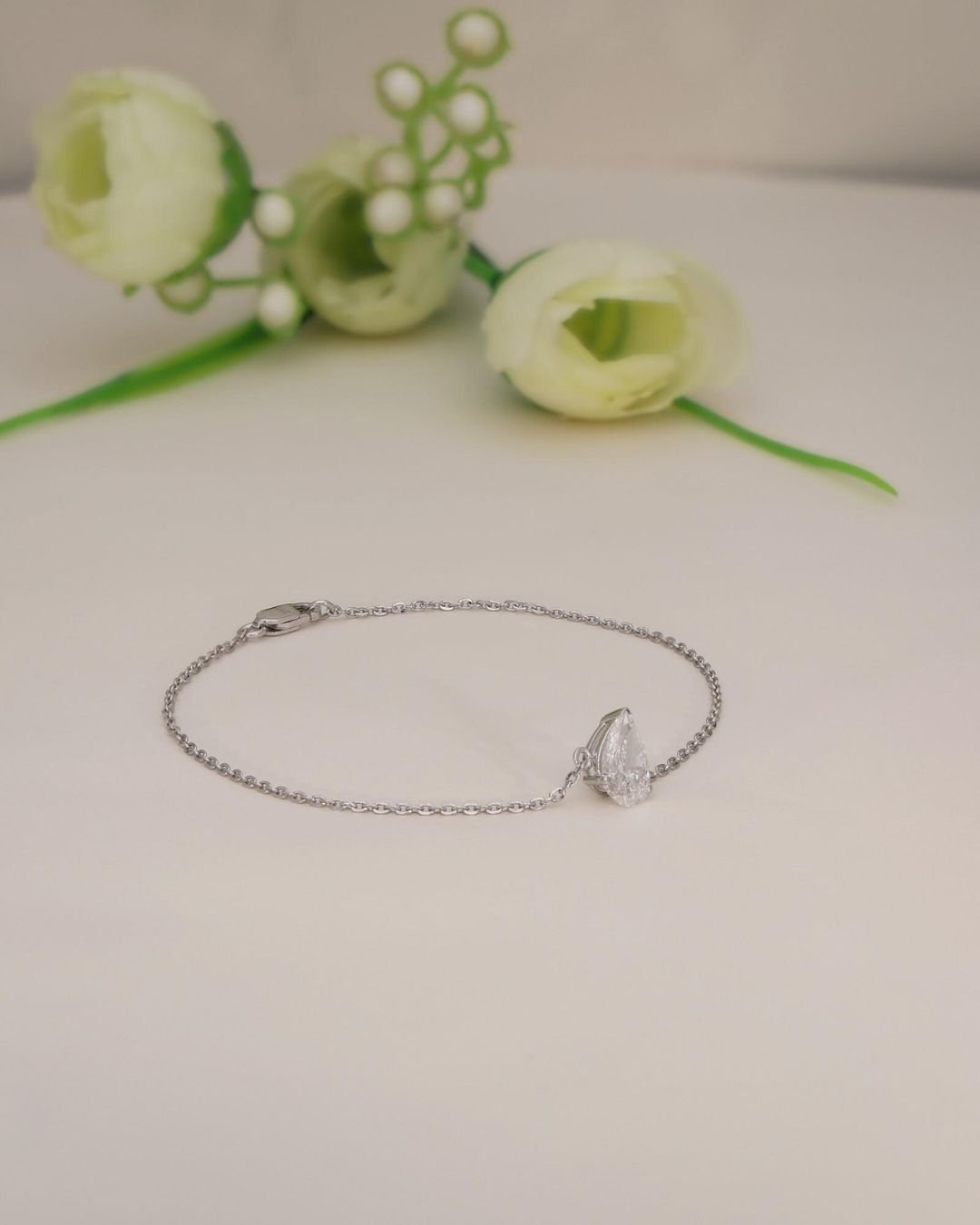 Pear Solitaire Bracelet