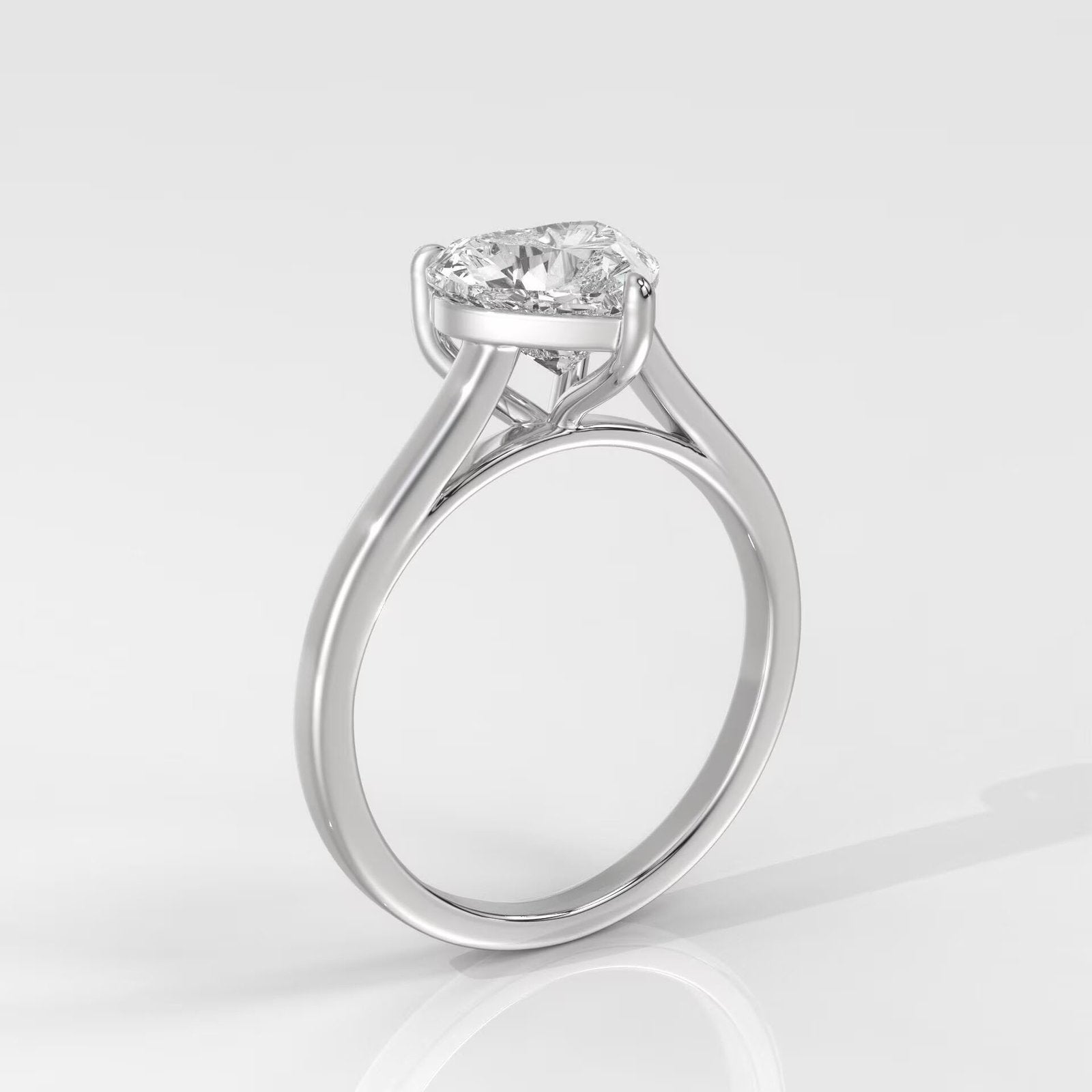 Heart Cut Lab Grown Diamond Engagement Ring