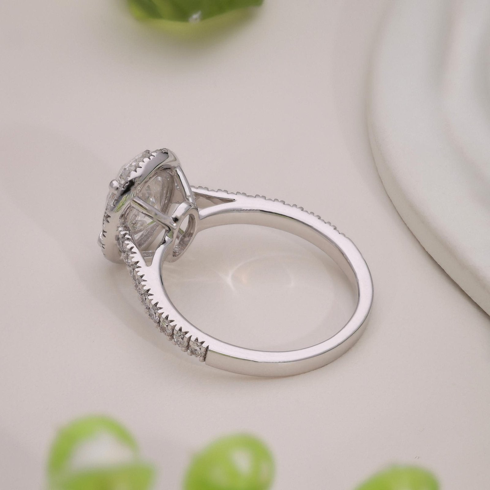 Oval Halo Engagement Ring