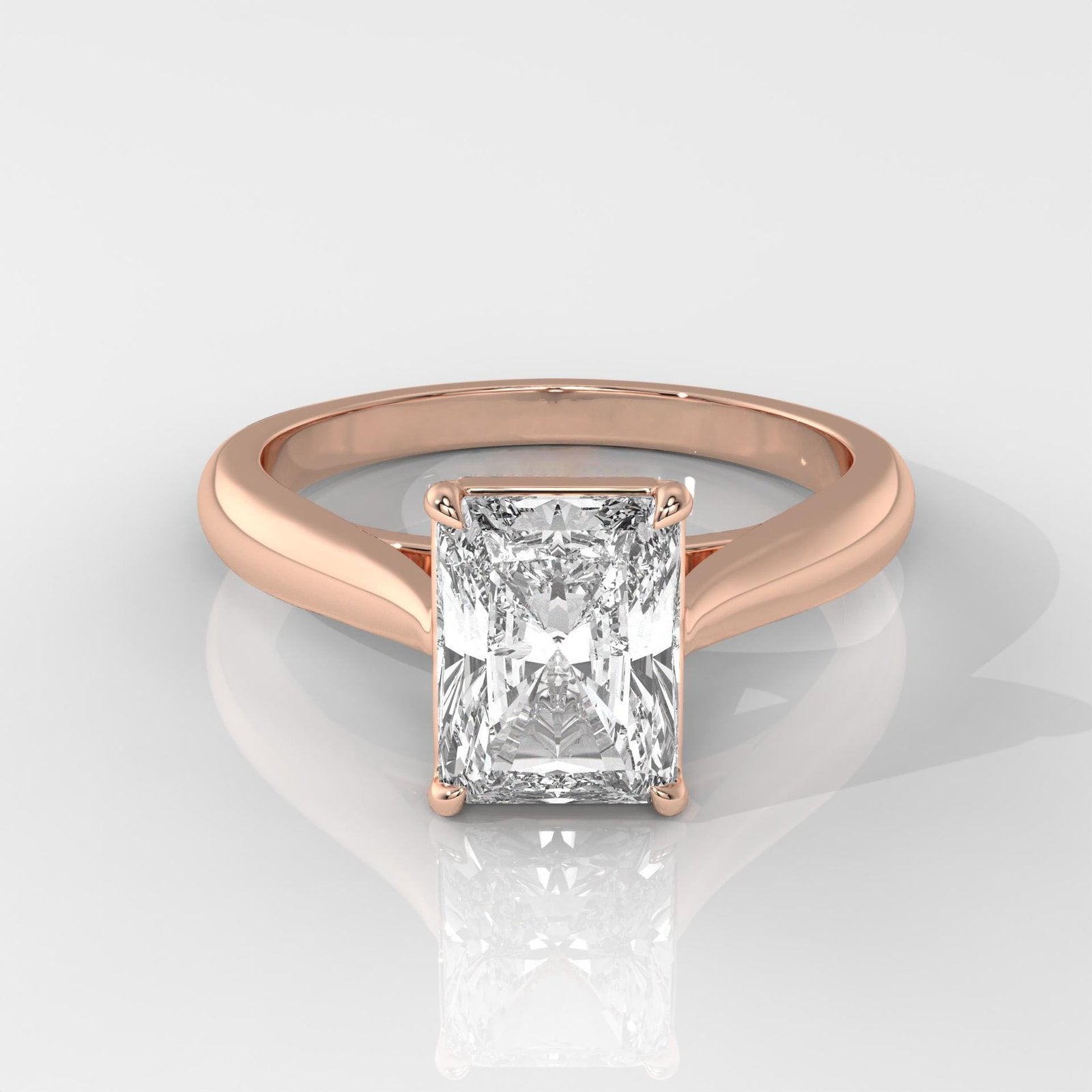 Radiant Cut Lab-Grown Diamond Solitaire Ring