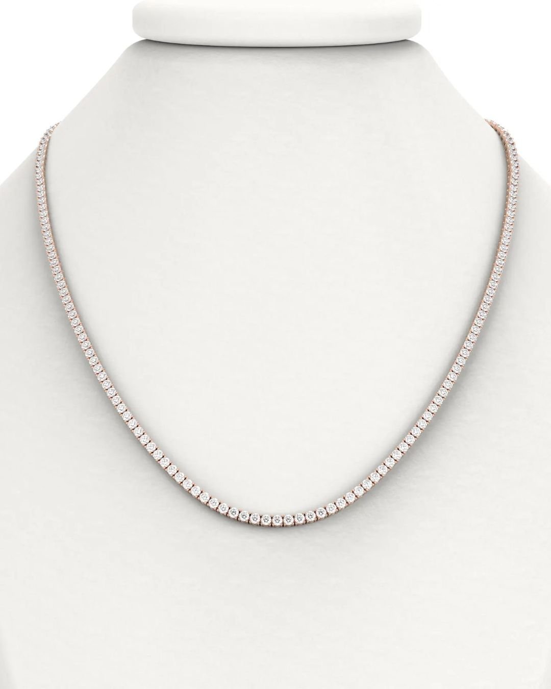 Round Brilliant Cut Tennis Necklace