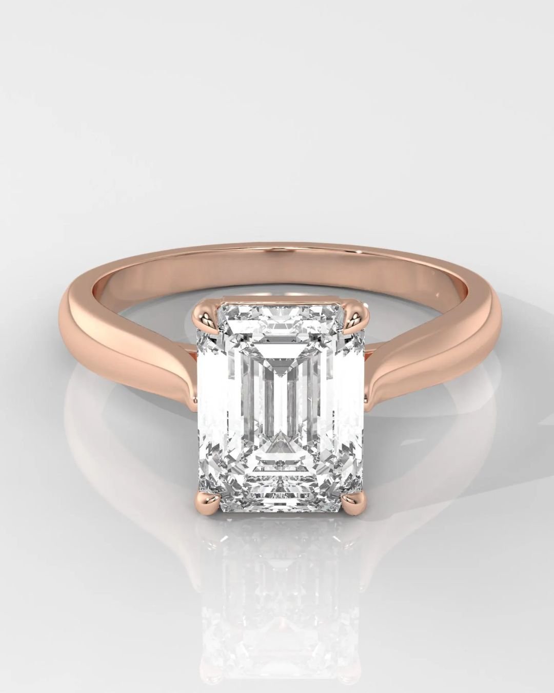 Radiant Cut Lab Grown Diamond Engagement Ring