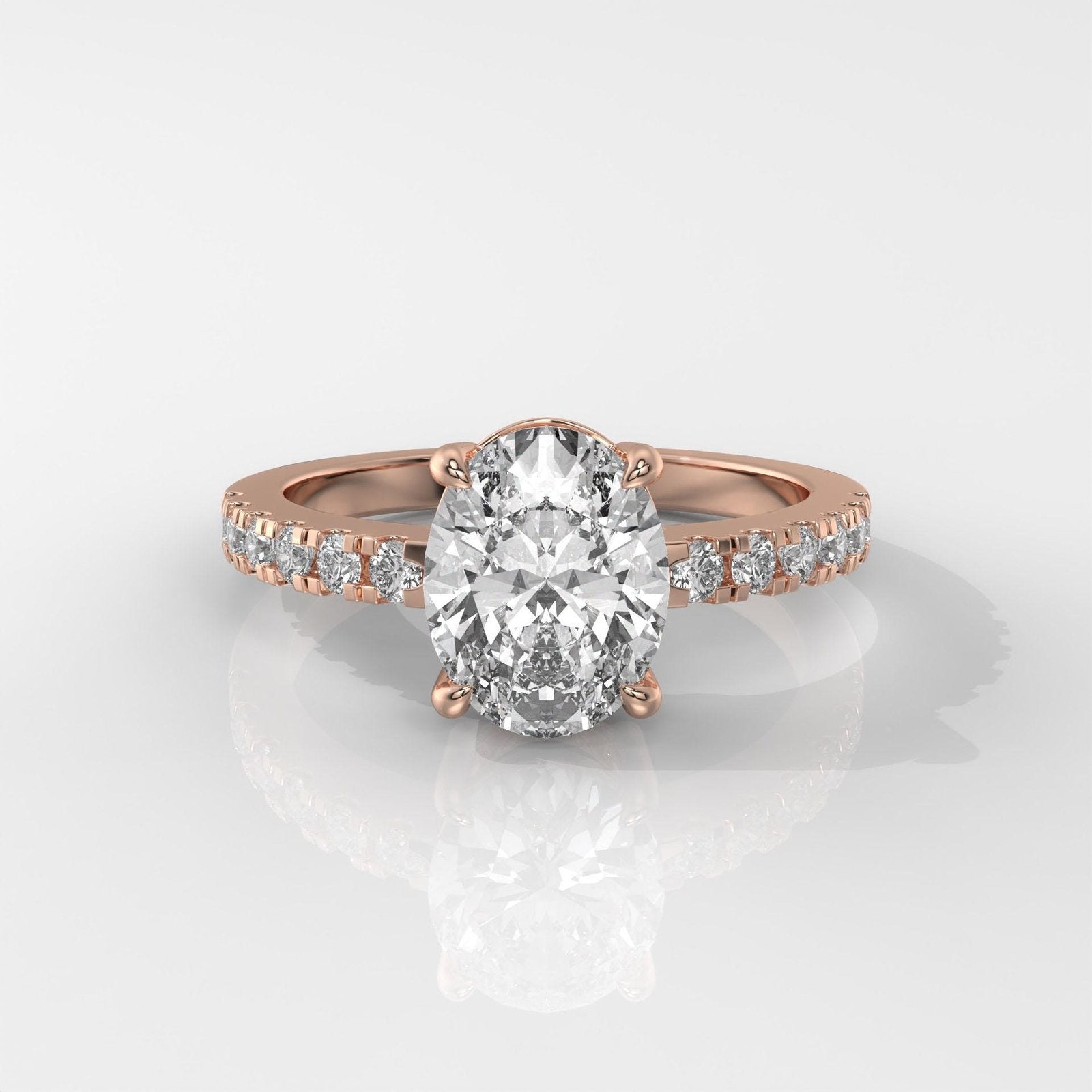 Oval Brilliant Cut Engagement Ring