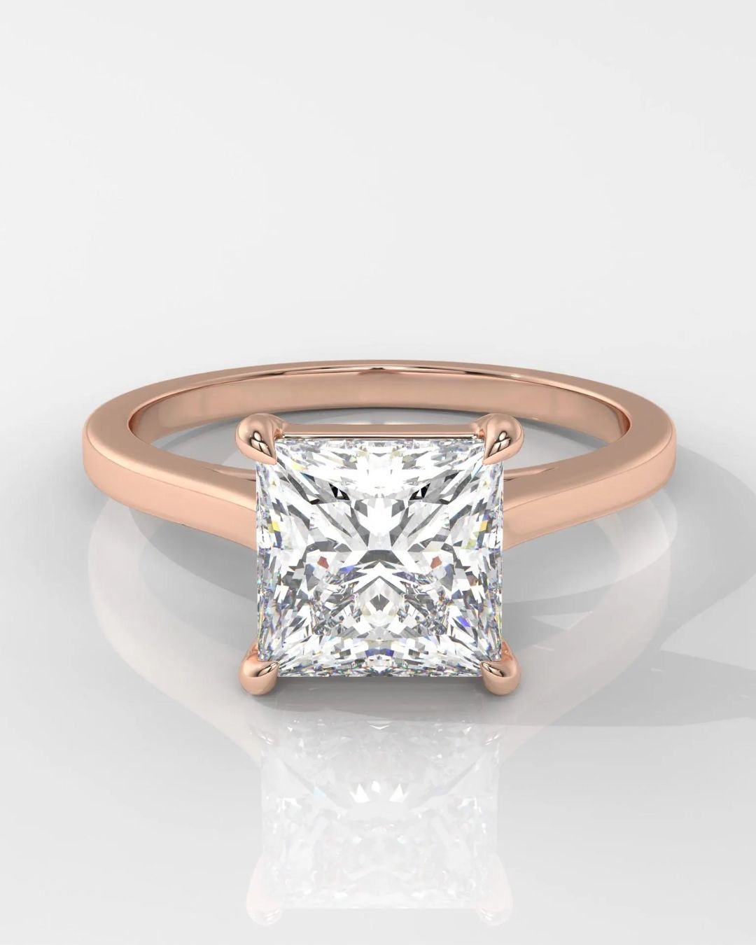 Princess Cut Lab Grown Diamond Engagement Ring