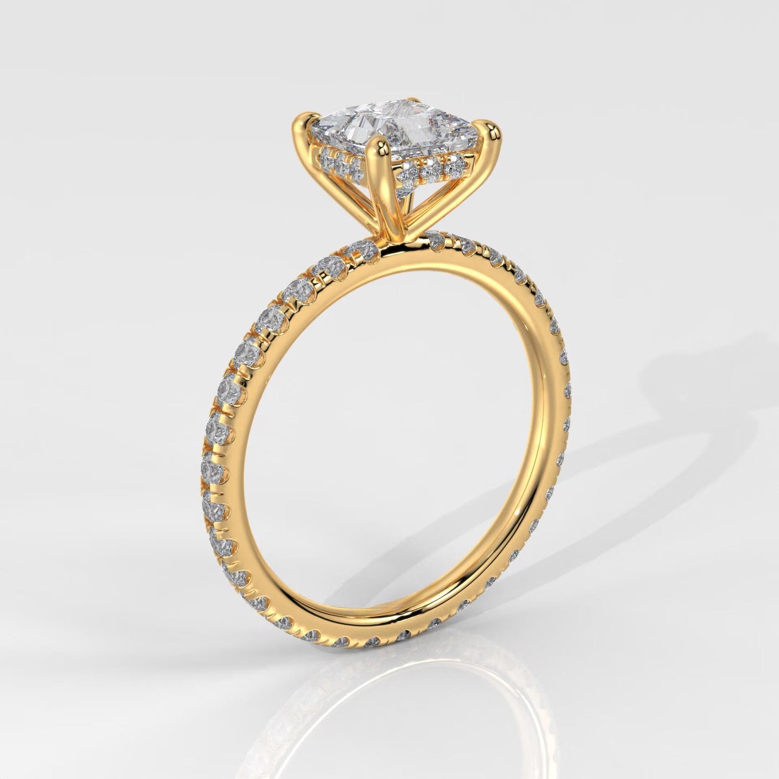 Princess Cut Halo Engagement Ring