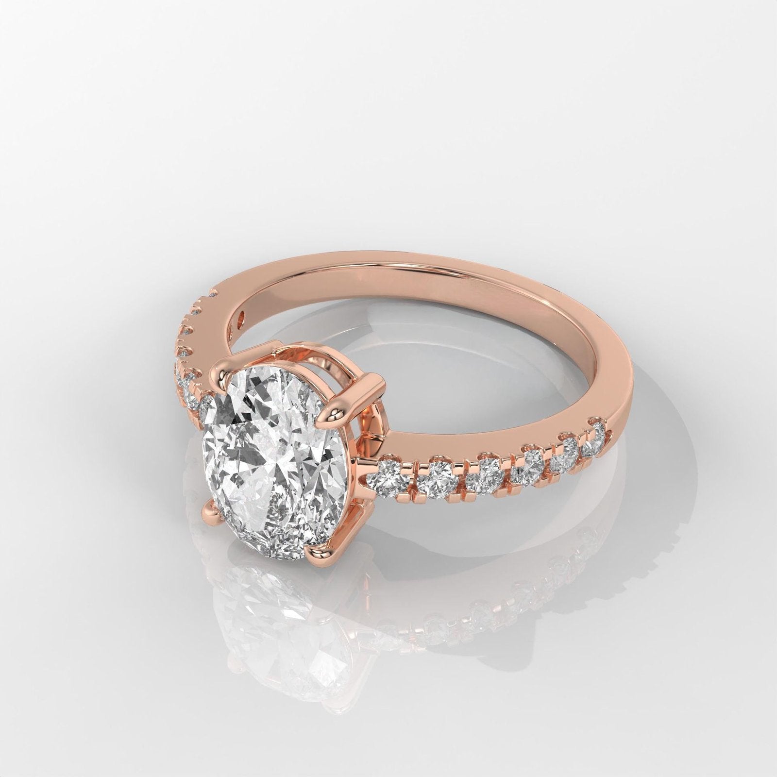 Oval Brilliant Cut Engagement Ring
