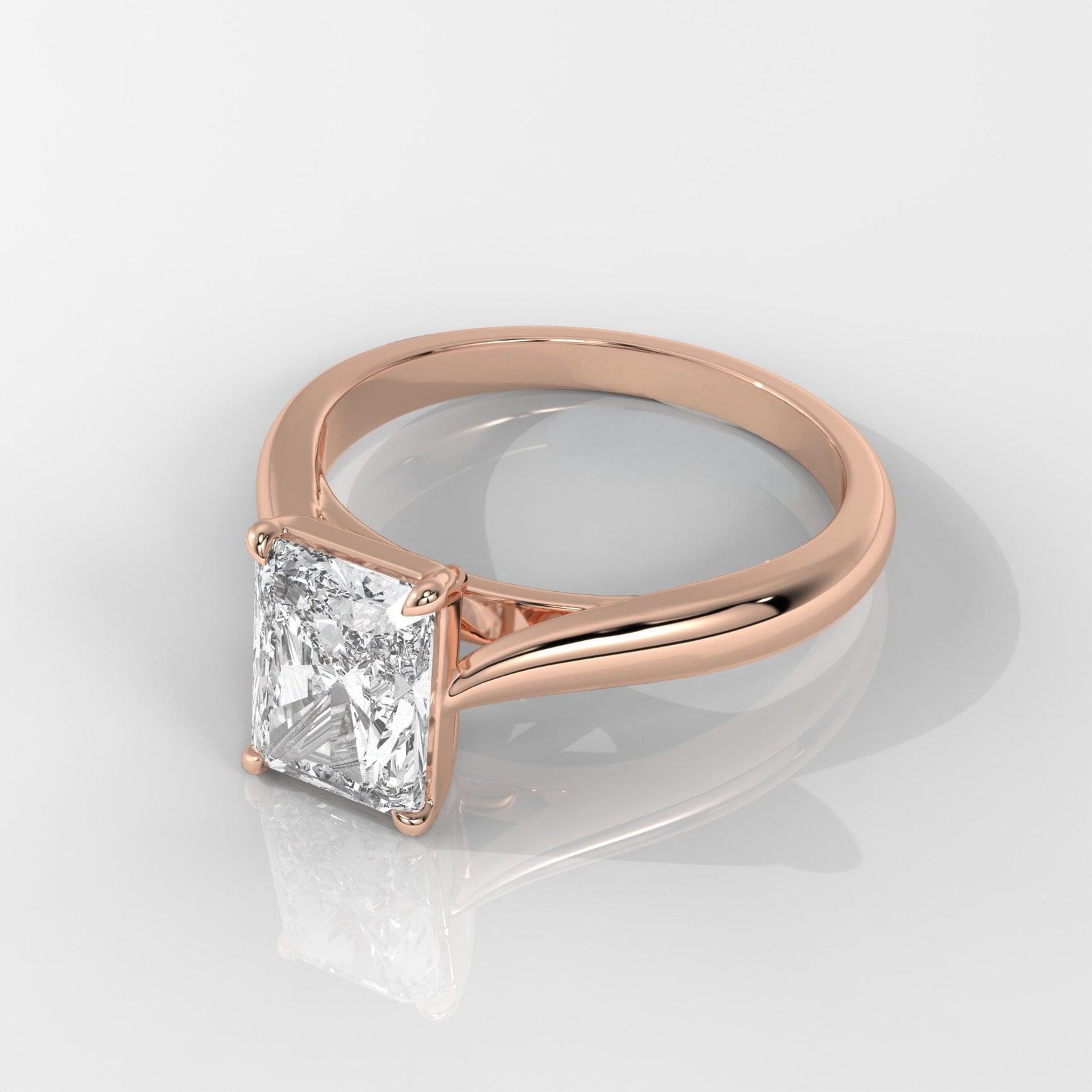 Radiant Cut Lab-Grown Diamond Solitaire Ring