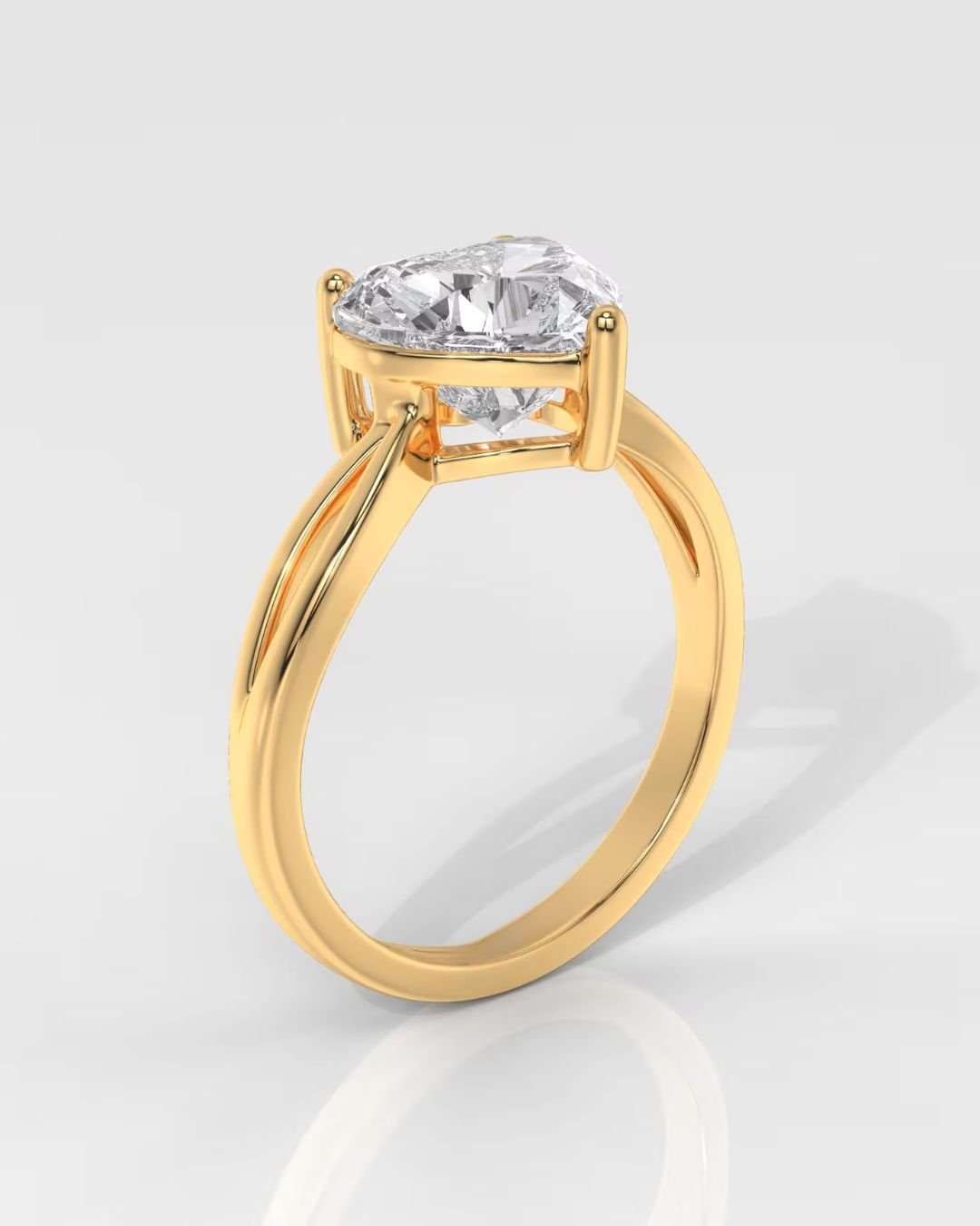 Heart Brlliant Cut Engagement Ring