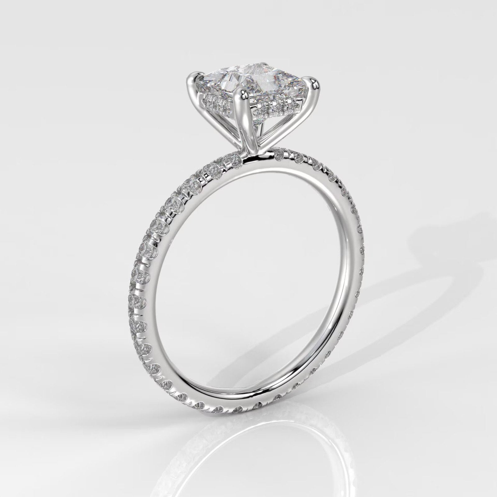 Princess Cut Halo Engagement Ring