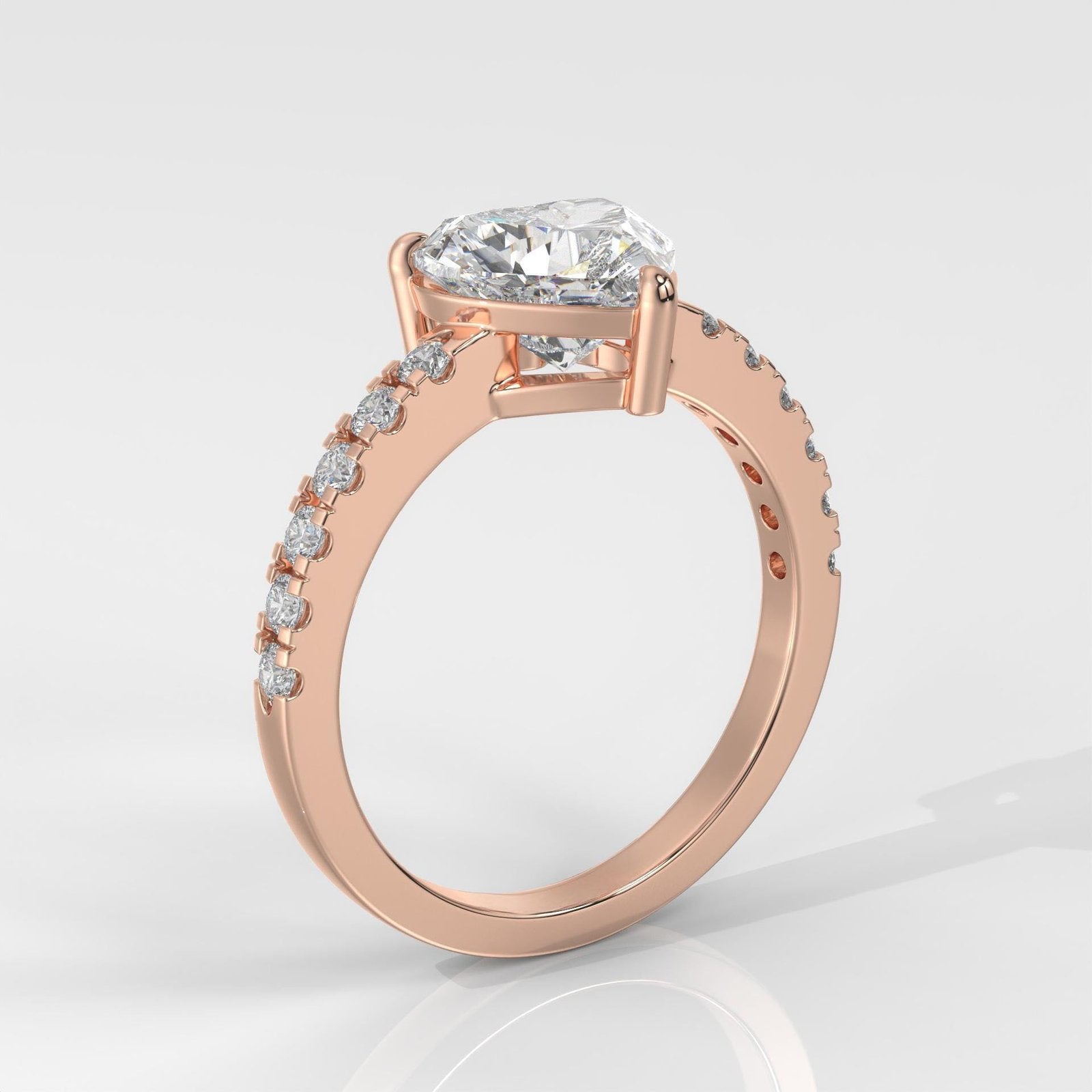 Heart Brilliant Cut Engagement Ring