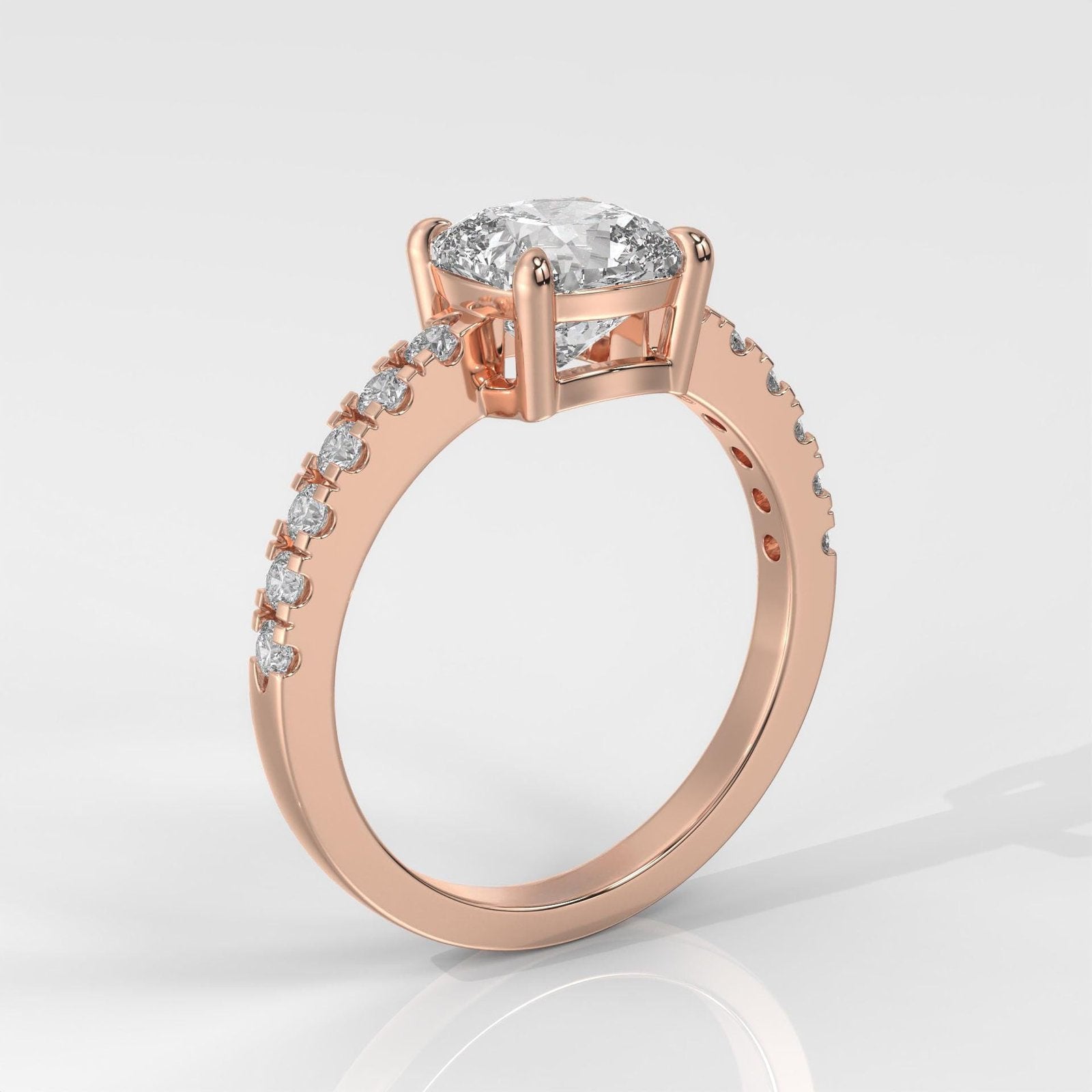 Square Cushion Cut Engagement Ring