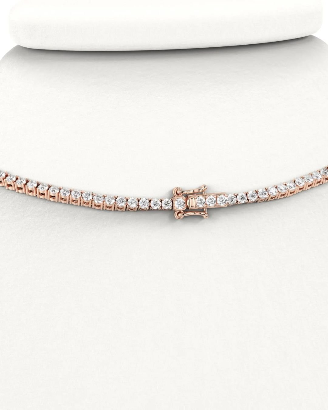 Round Brilliant Cut Tennis Necklace